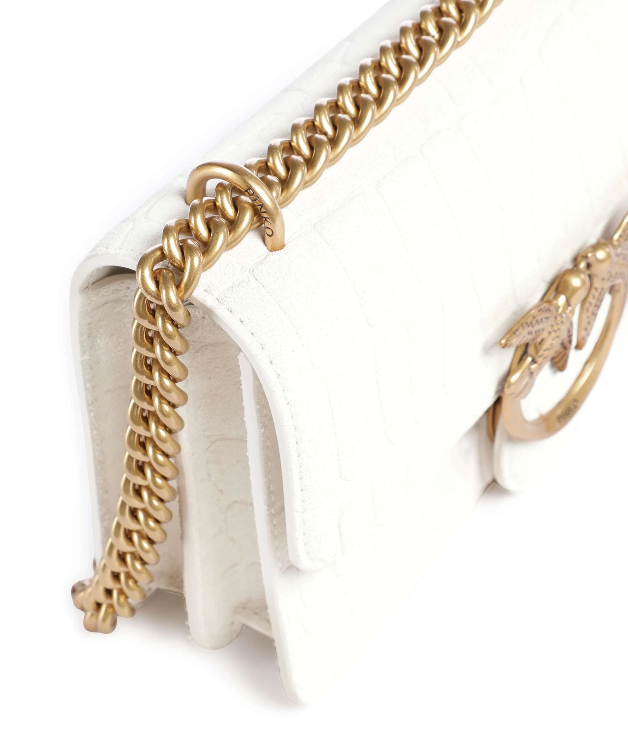 Pinko Love One Mini Shoulder bag bianco nembo/antique gold - Image 5