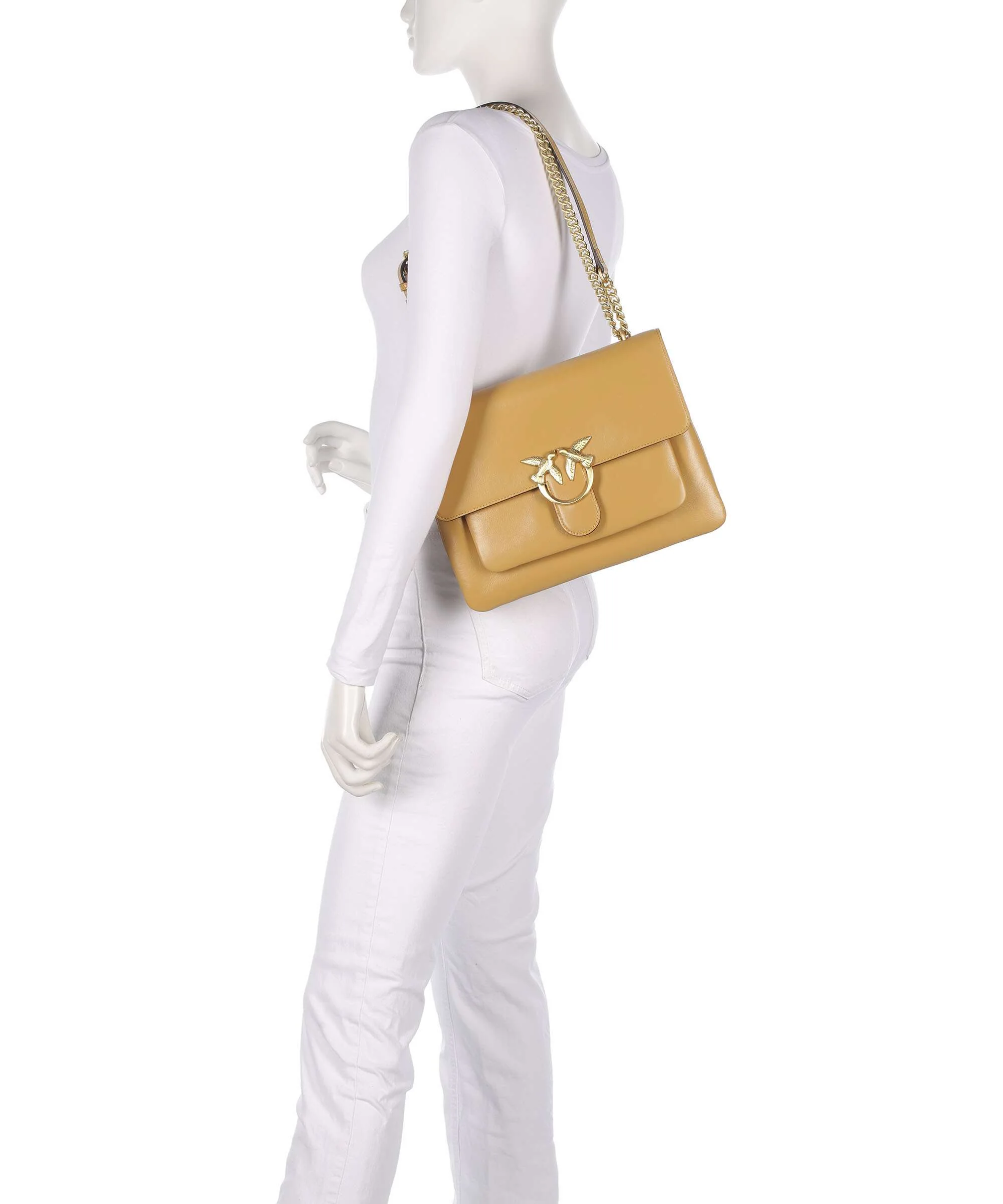 Pinko Love One Soft Big Shoulder bag torroncino/matt gold - Image 4