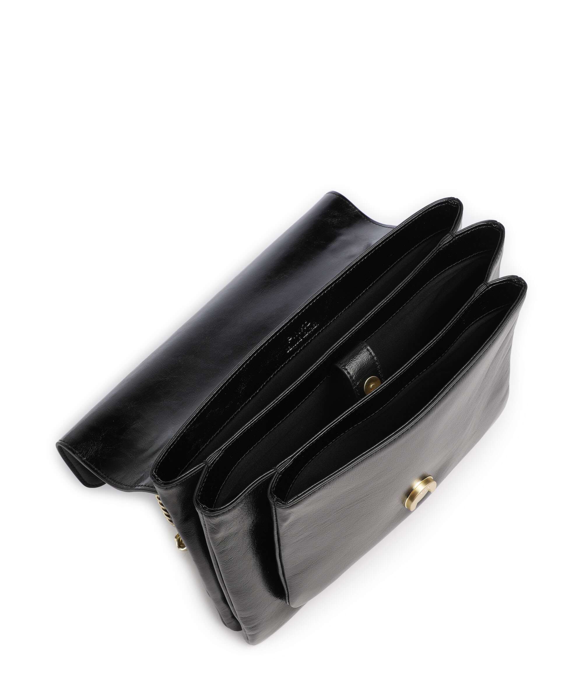 Pinko Love One Soft Big Shoulder bag nero limousine/matt gold - Image 7