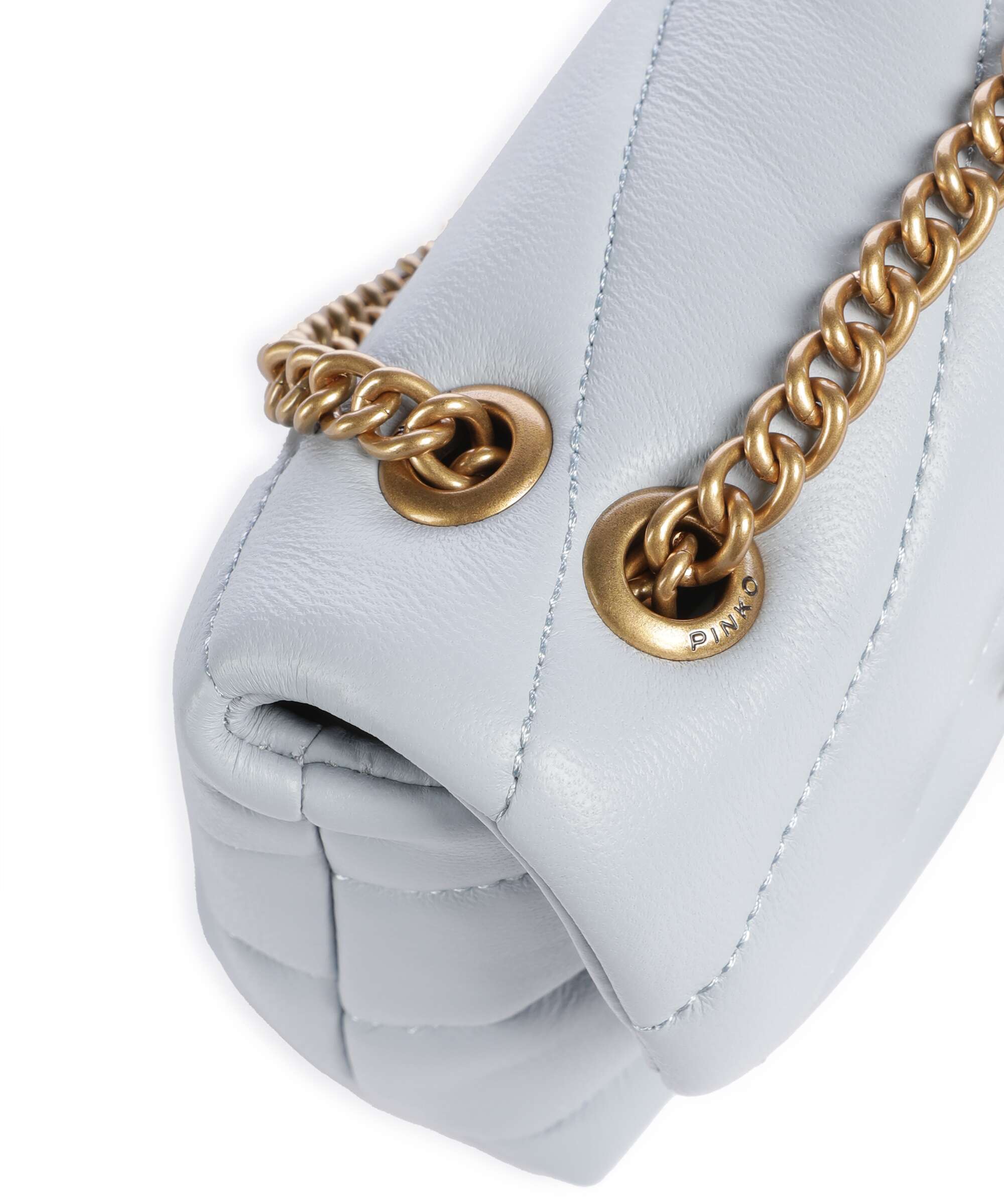 Pinko Love Puff Baby Shoulder bag azzurro celeste/antique gold - Image 4