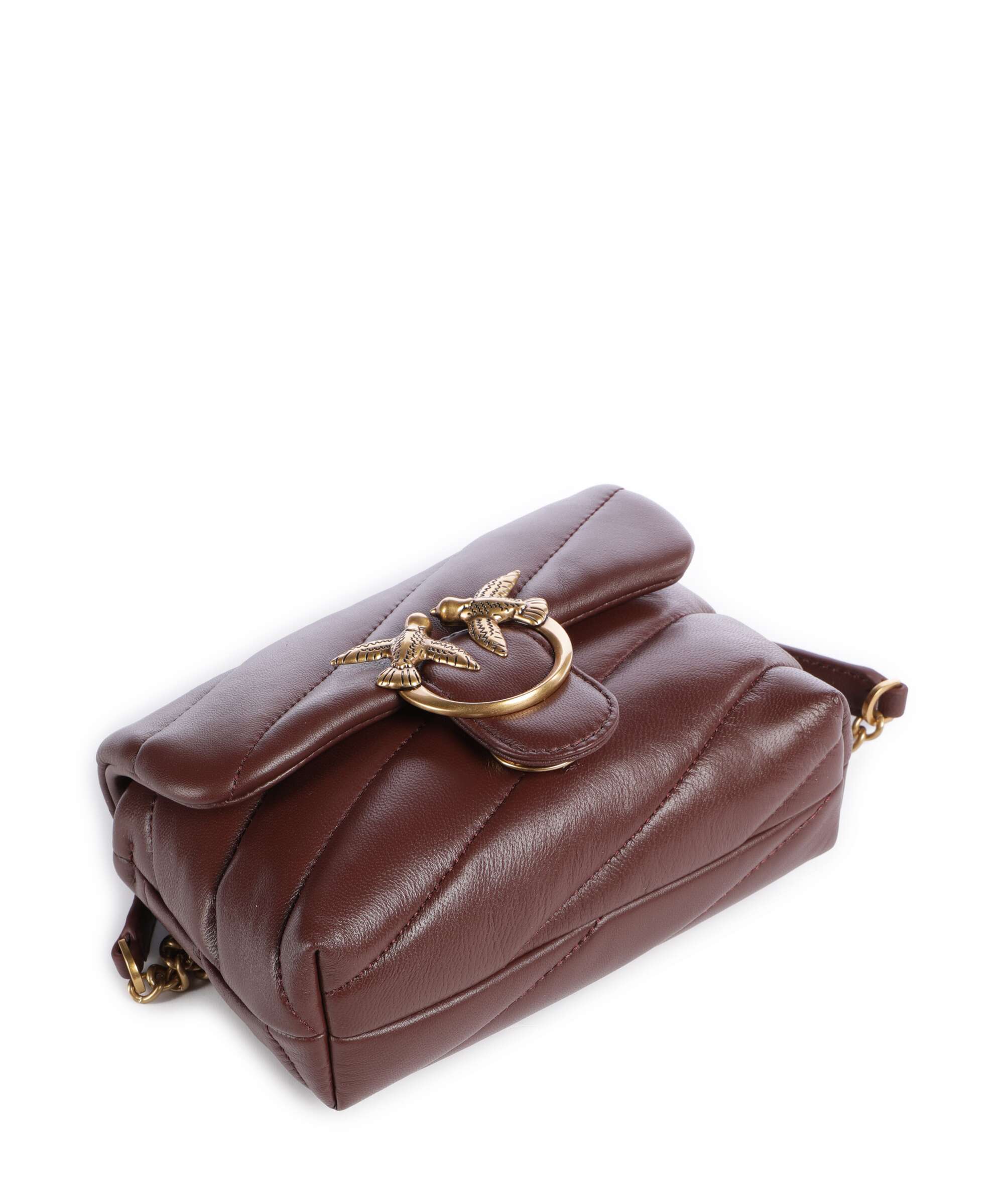Pinko Love Puff Baby Shoulder bag burgundy wine/antique gold - Image 6