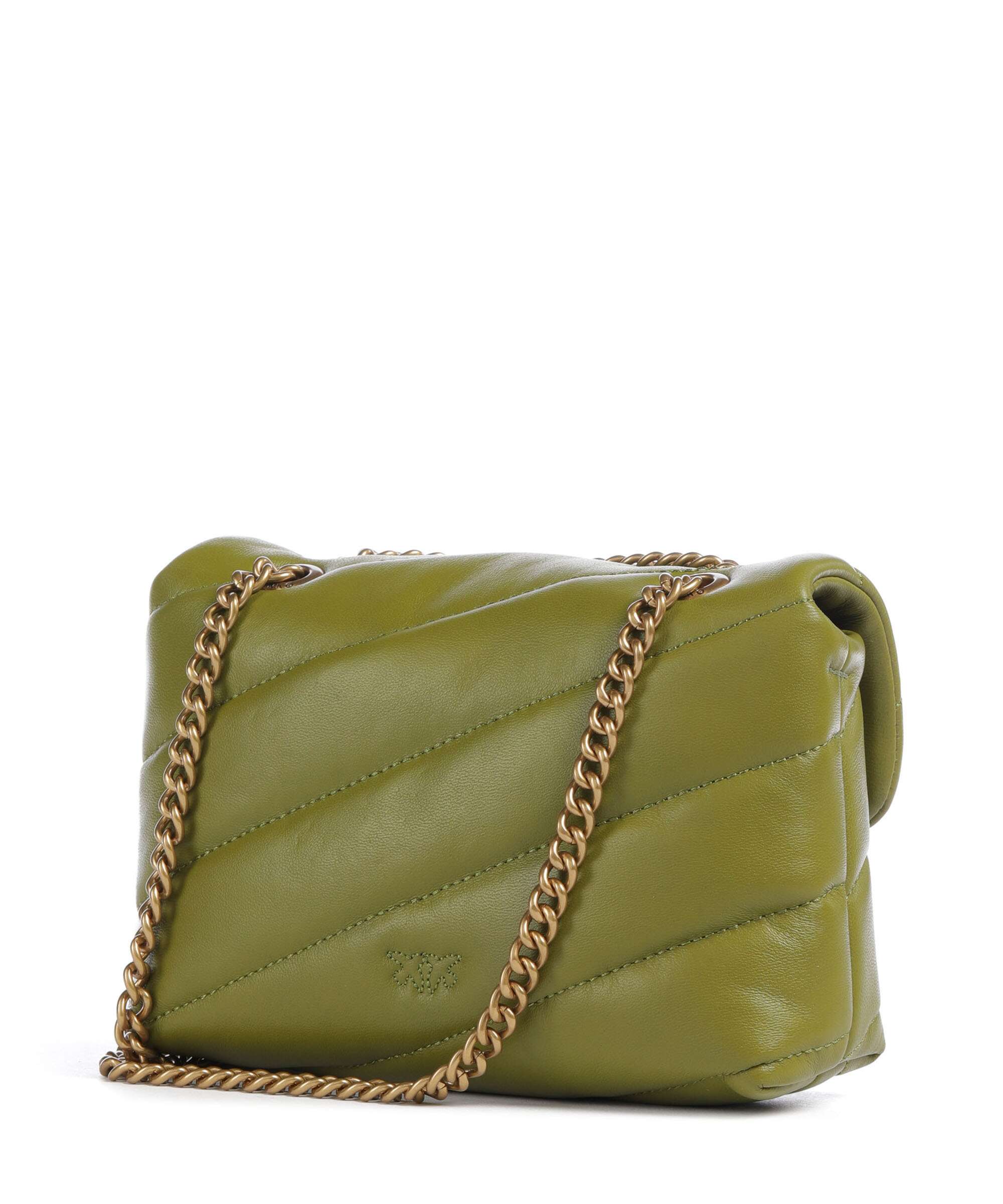 Pinko Love Puff Baby Shoulder bag verde erba/antique gold - Image 2