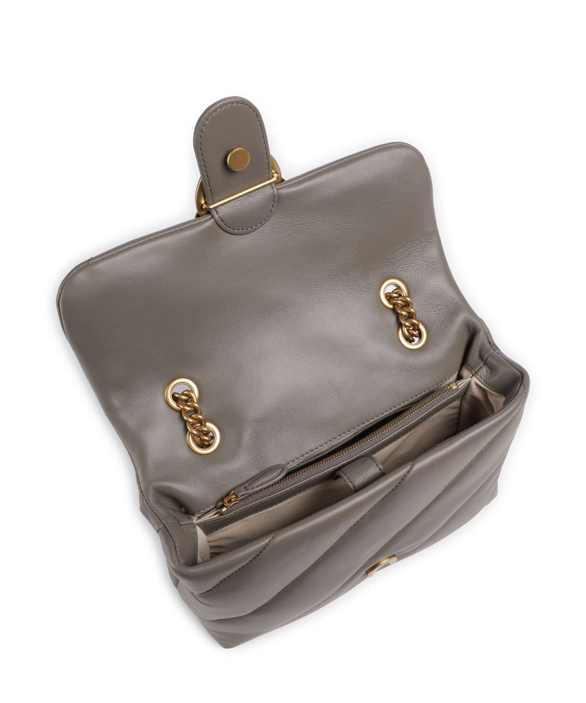 Pinko Love Puff Classic Shoulder bag grigio asfalto/antique gold - Image 7