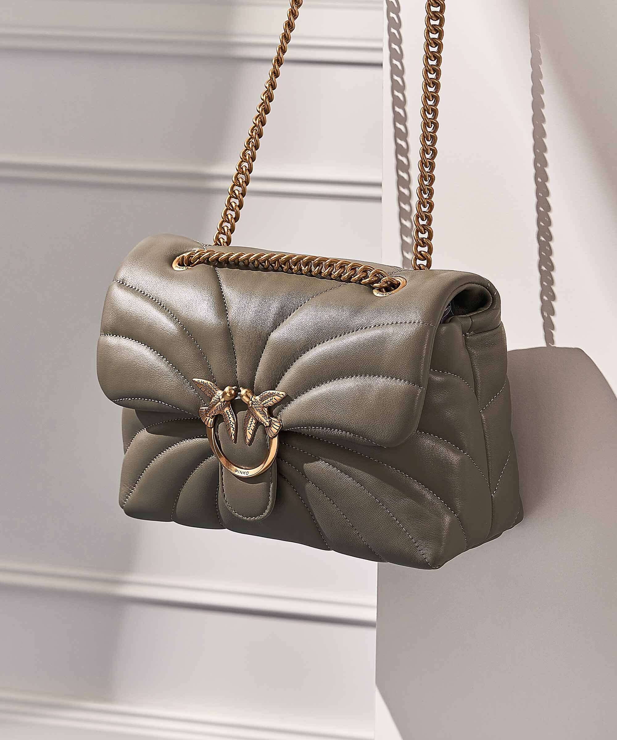 Pinko Love Puff Classic Shoulder bag verde vertiver/antique gold - Image 8