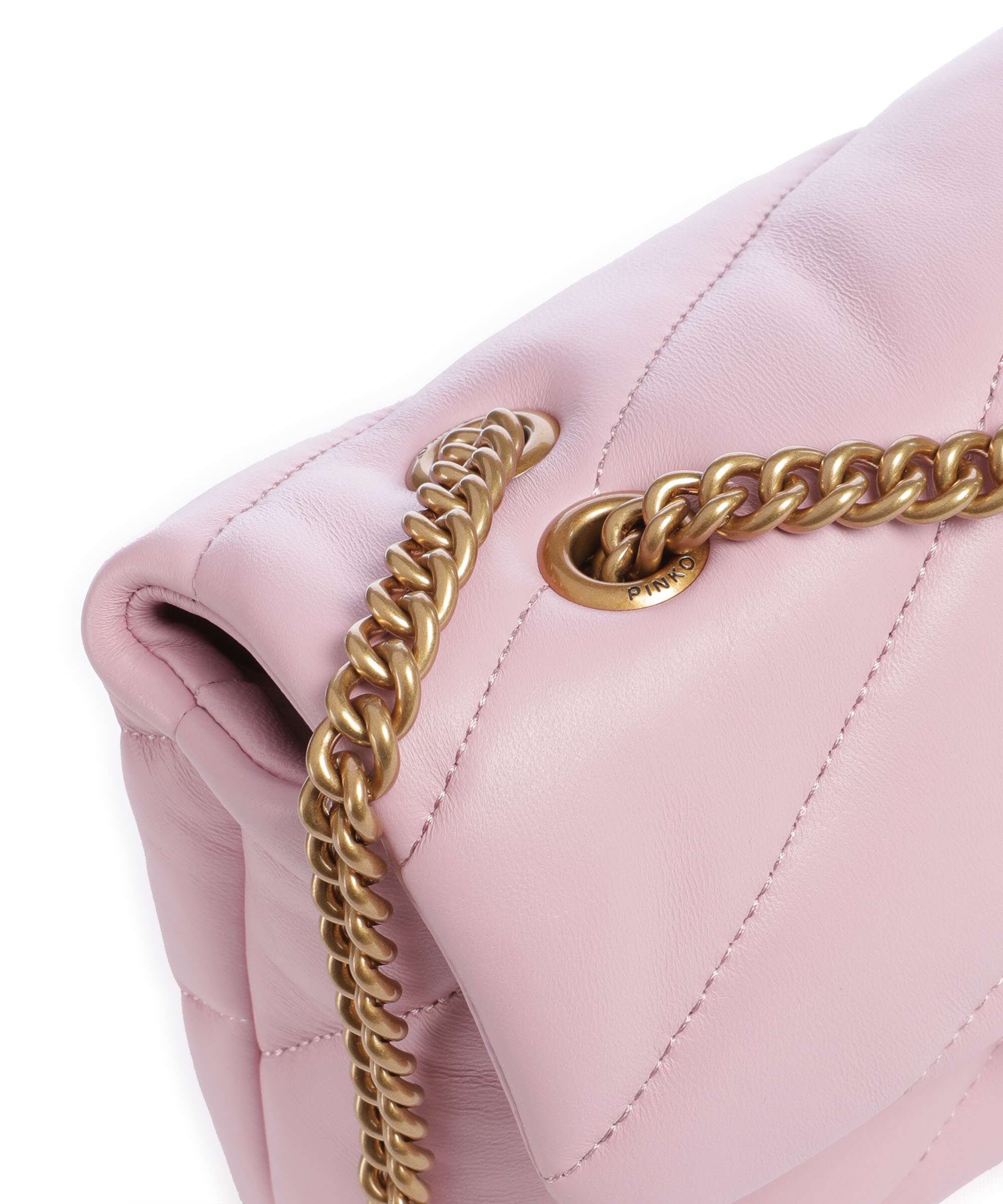 Pinko Love Puff Mini Shoulder bag rosa chiaro/antique gold - Image 5