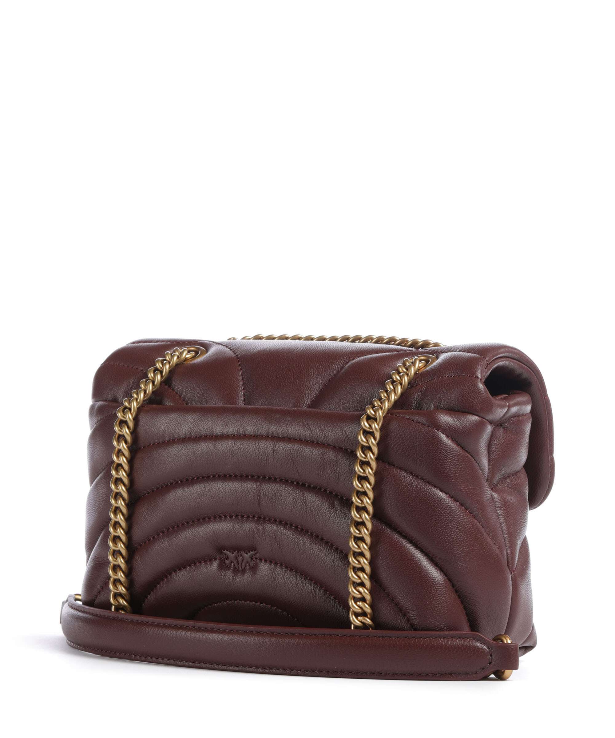 Pinko Love Puff Mini Shoulder bag burgundy wine/antique gold - Image 2