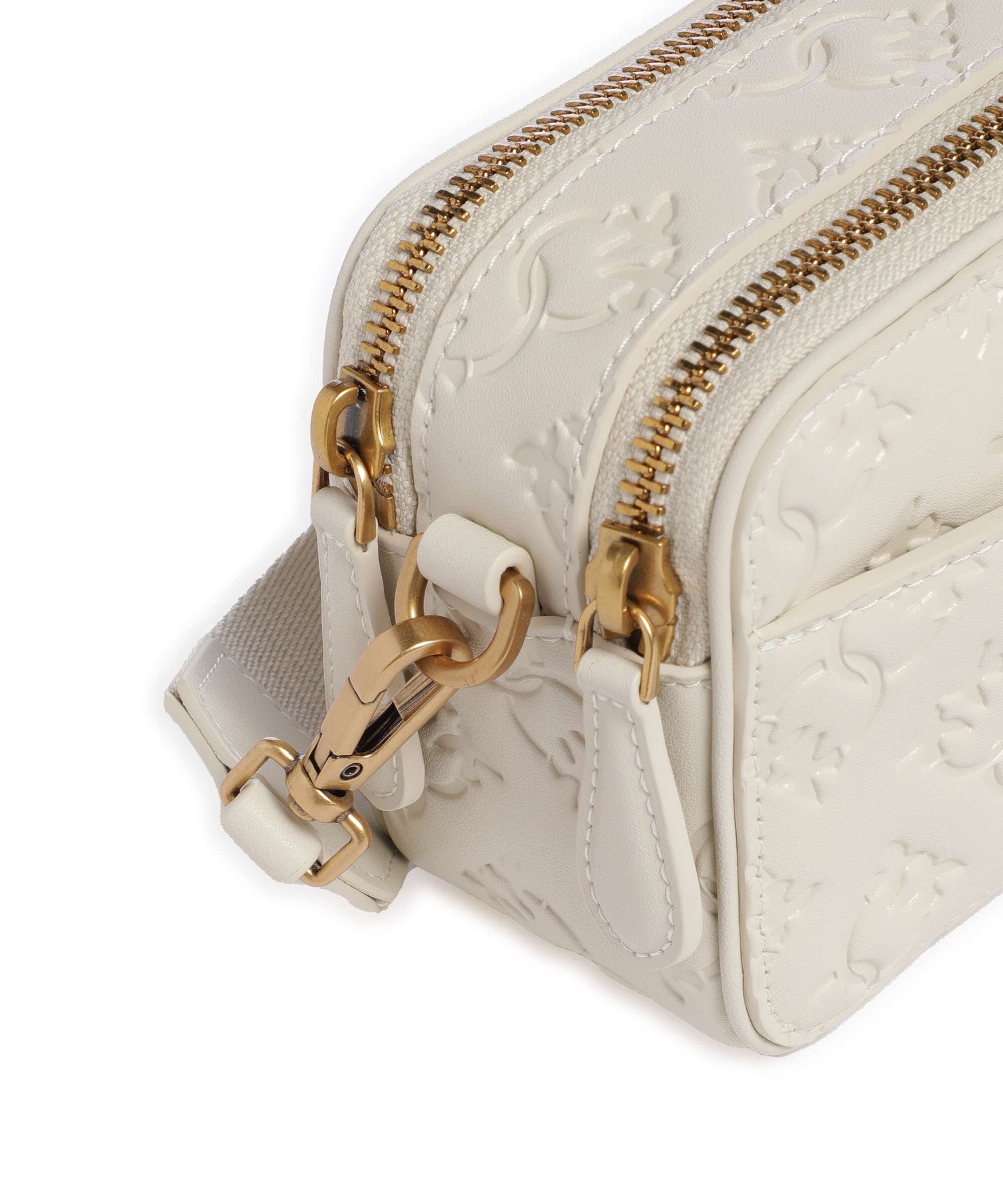 Pinko Mini Crossbody bag bianco seta/antique gold - Image 4