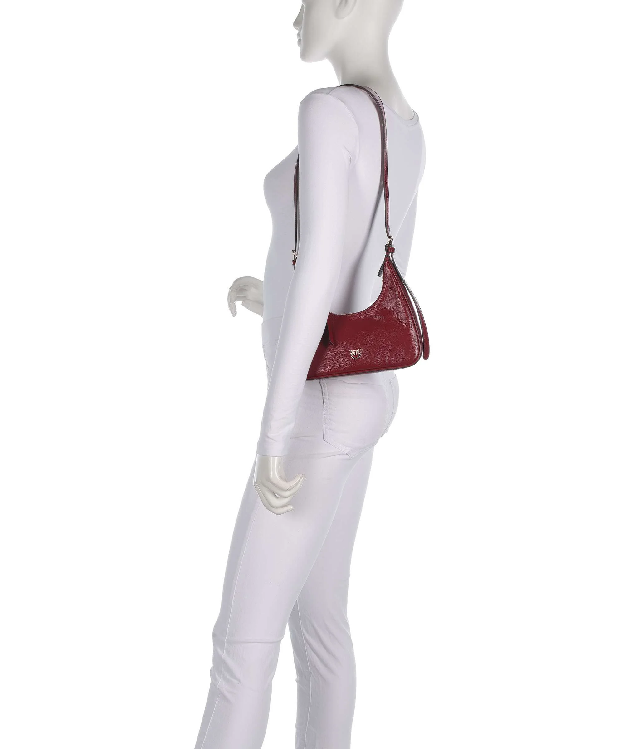 Pinko Miss Pinko Mini Shoulder bag rosso scuro/gold mordore - Image 3
