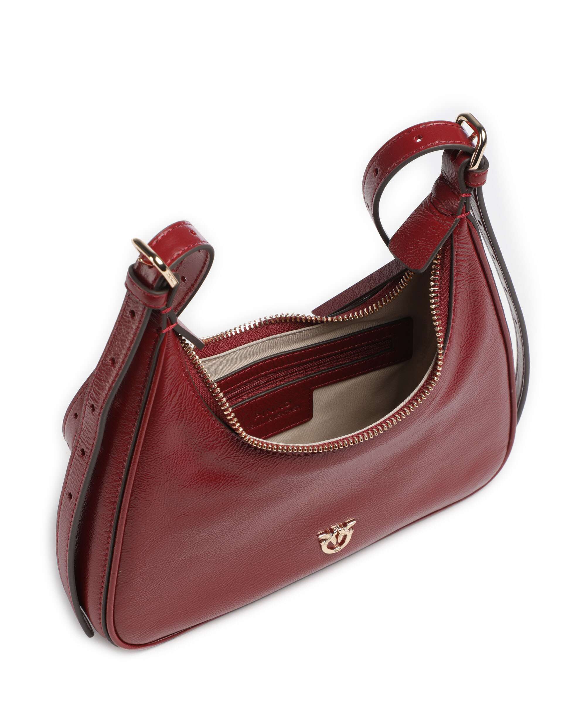 Pinko Miss Pinko Mini Shoulder bag rosso scuro/gold mordore - Image 5