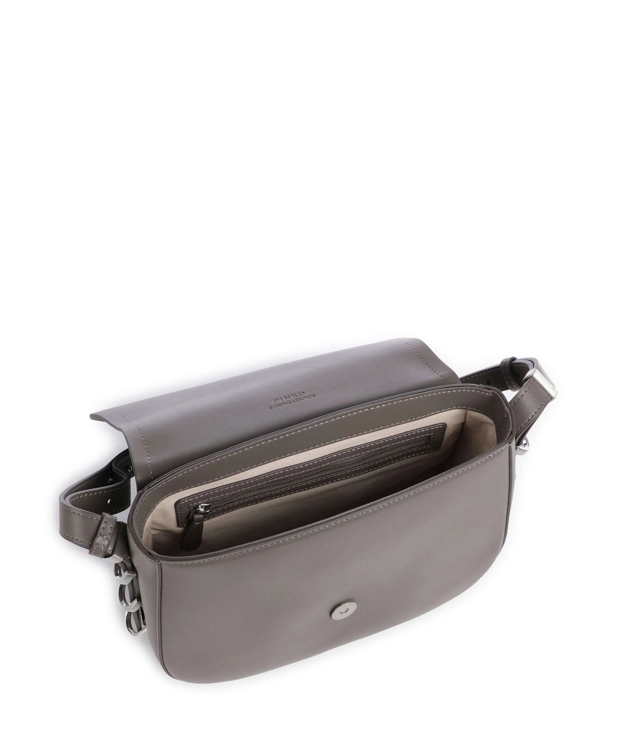Pinko Saddle Classic Crossbody bag grigio asfalto/matt silver - Image 6
