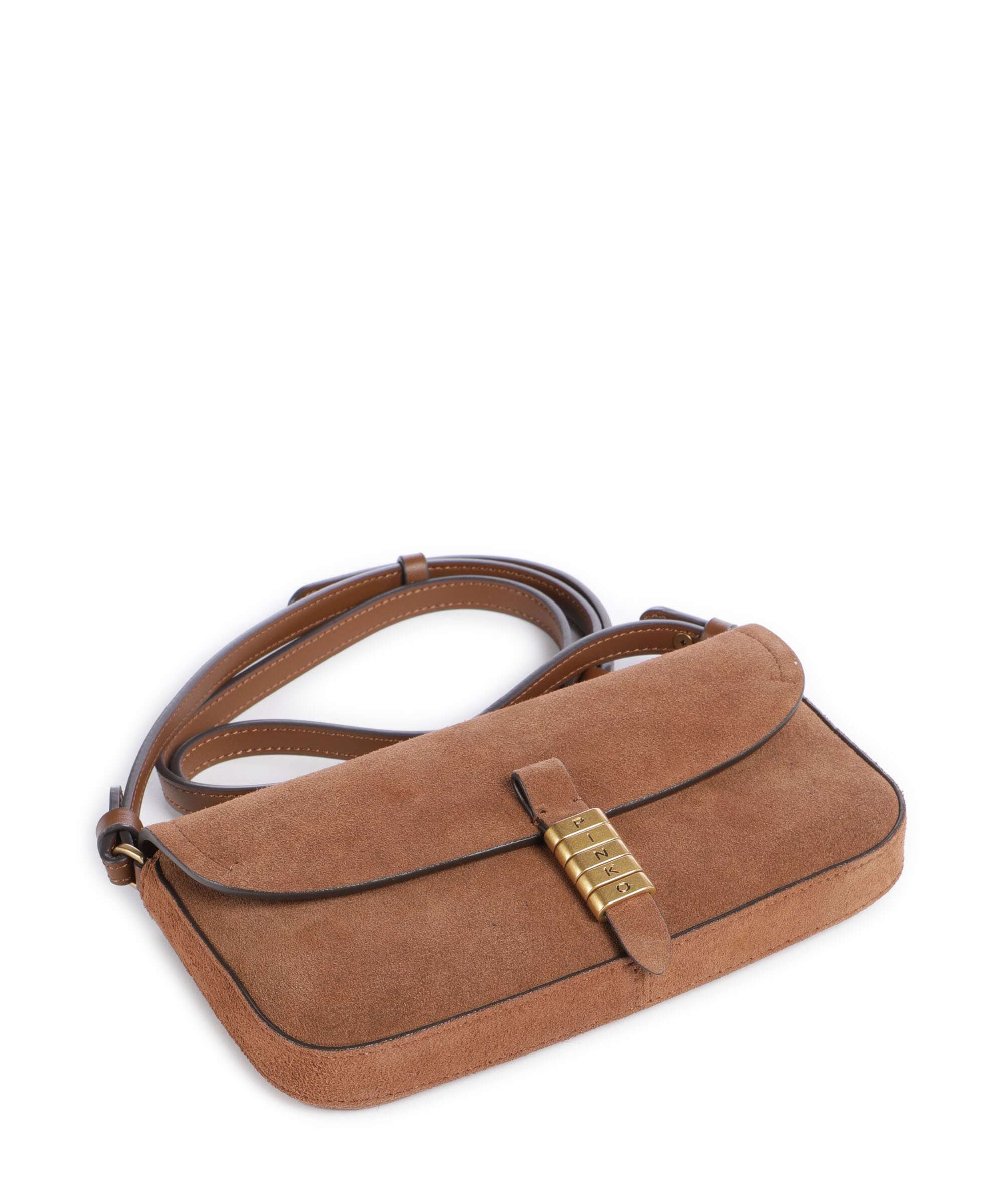 Pinko Saddle Flat Crossbody bag marrone/leone/antique gold - Image 5