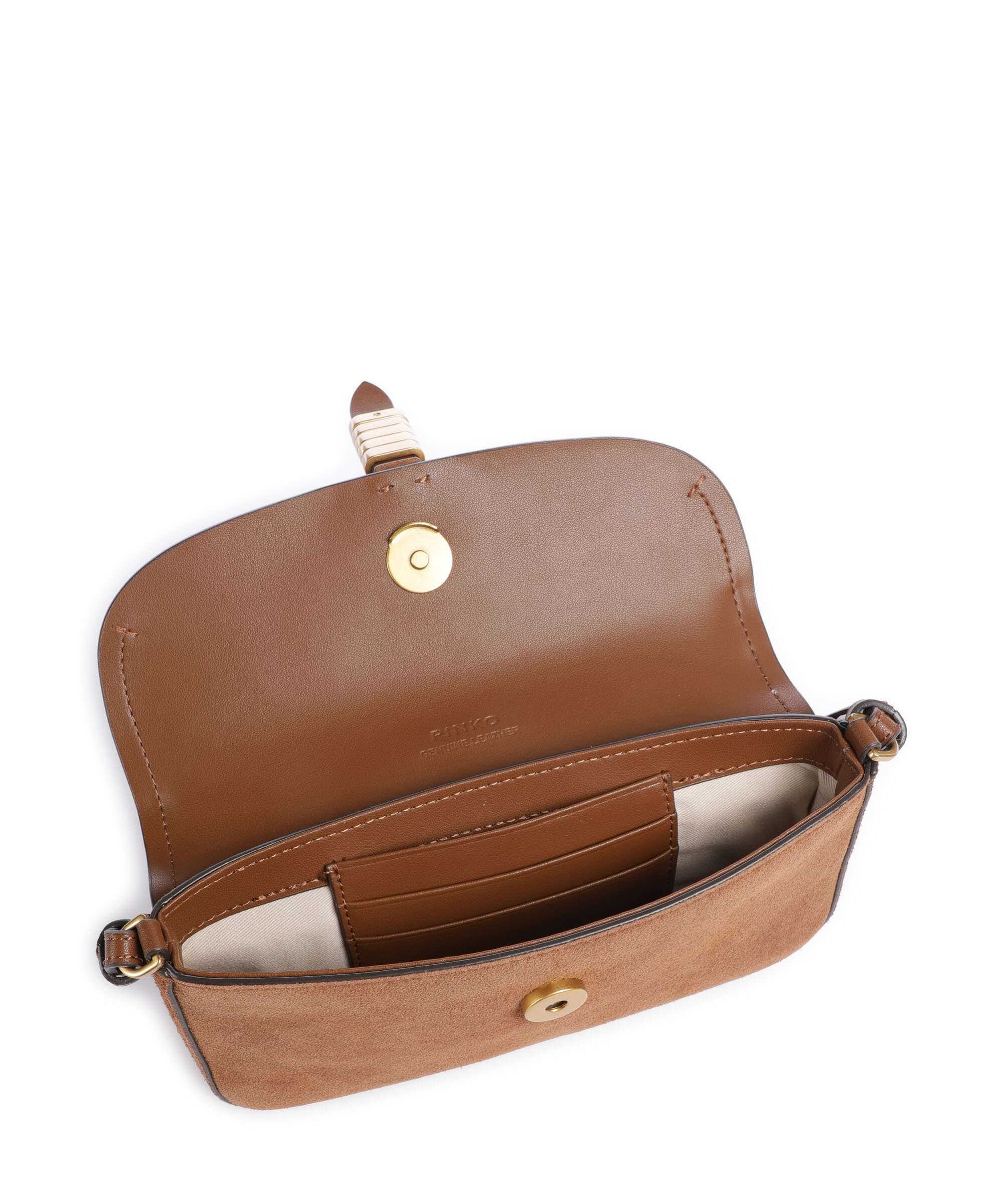 Pinko Saddle Flat Crossbody bag marrone/leone/antique gold - Image 6