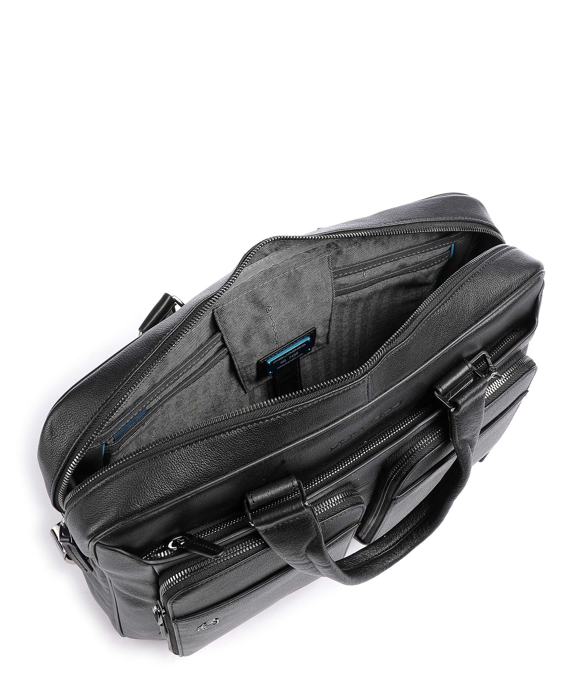 Piquadro Black Square Briefcase black - Image 4