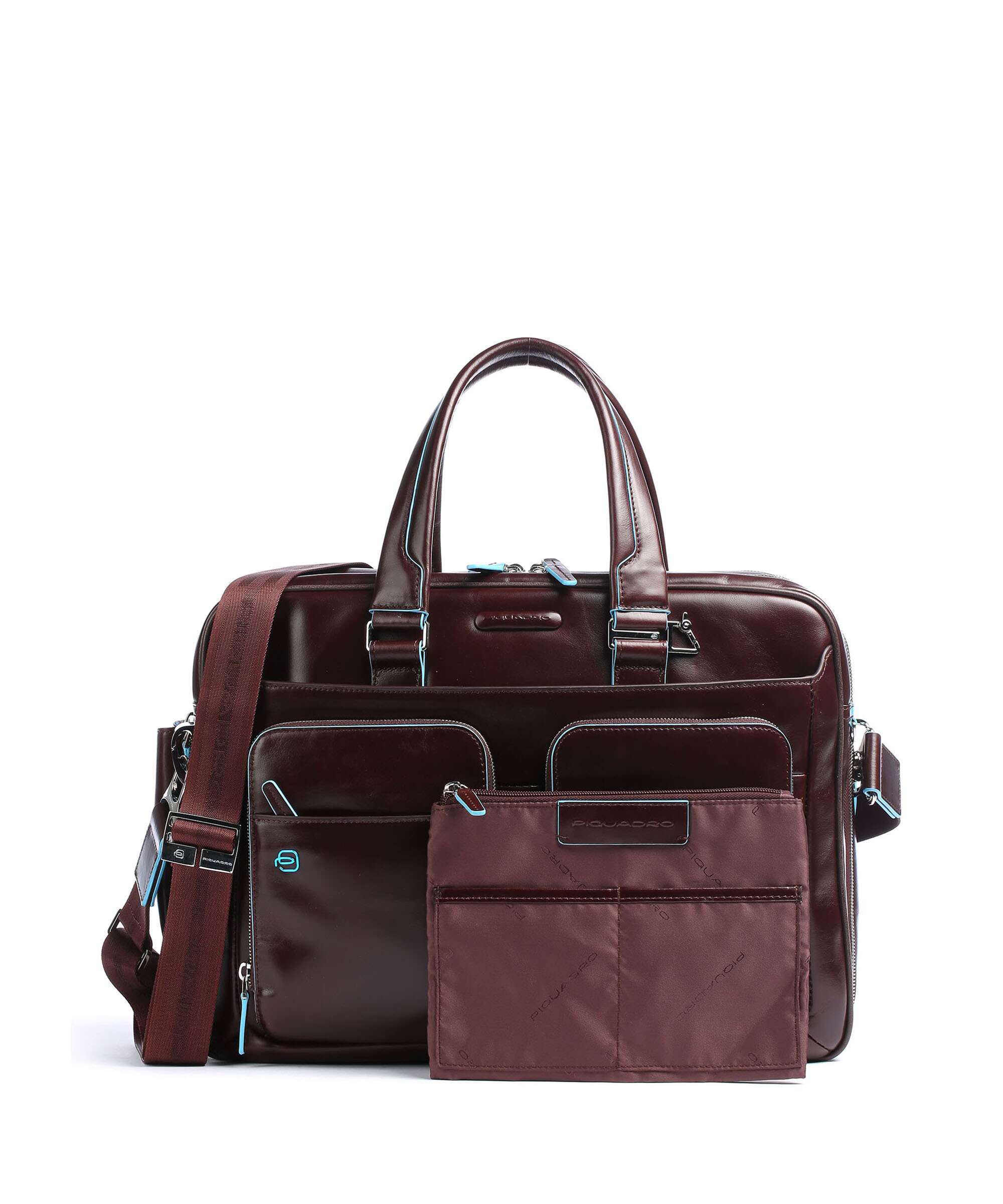 Piquadro Blue Square Briefcase mahogany - Image 2