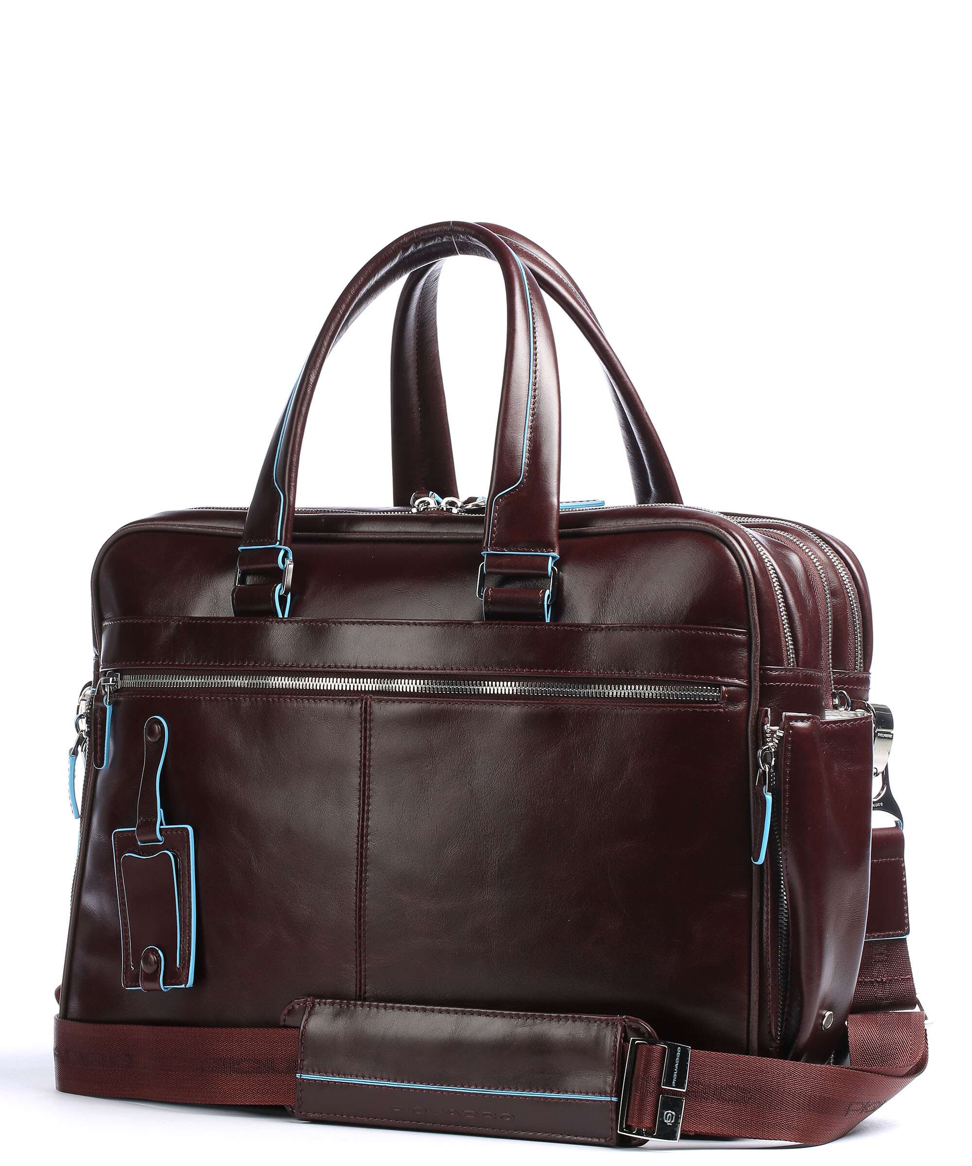 Piquadro Blue Square Briefcase mahogany - Image 4