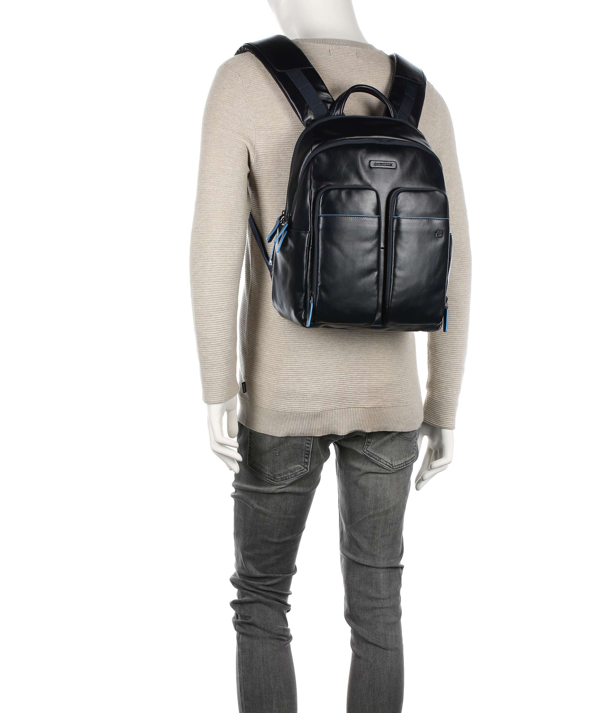 Piquadro Blue Square Revamp Laptop backpack blue - Image 3