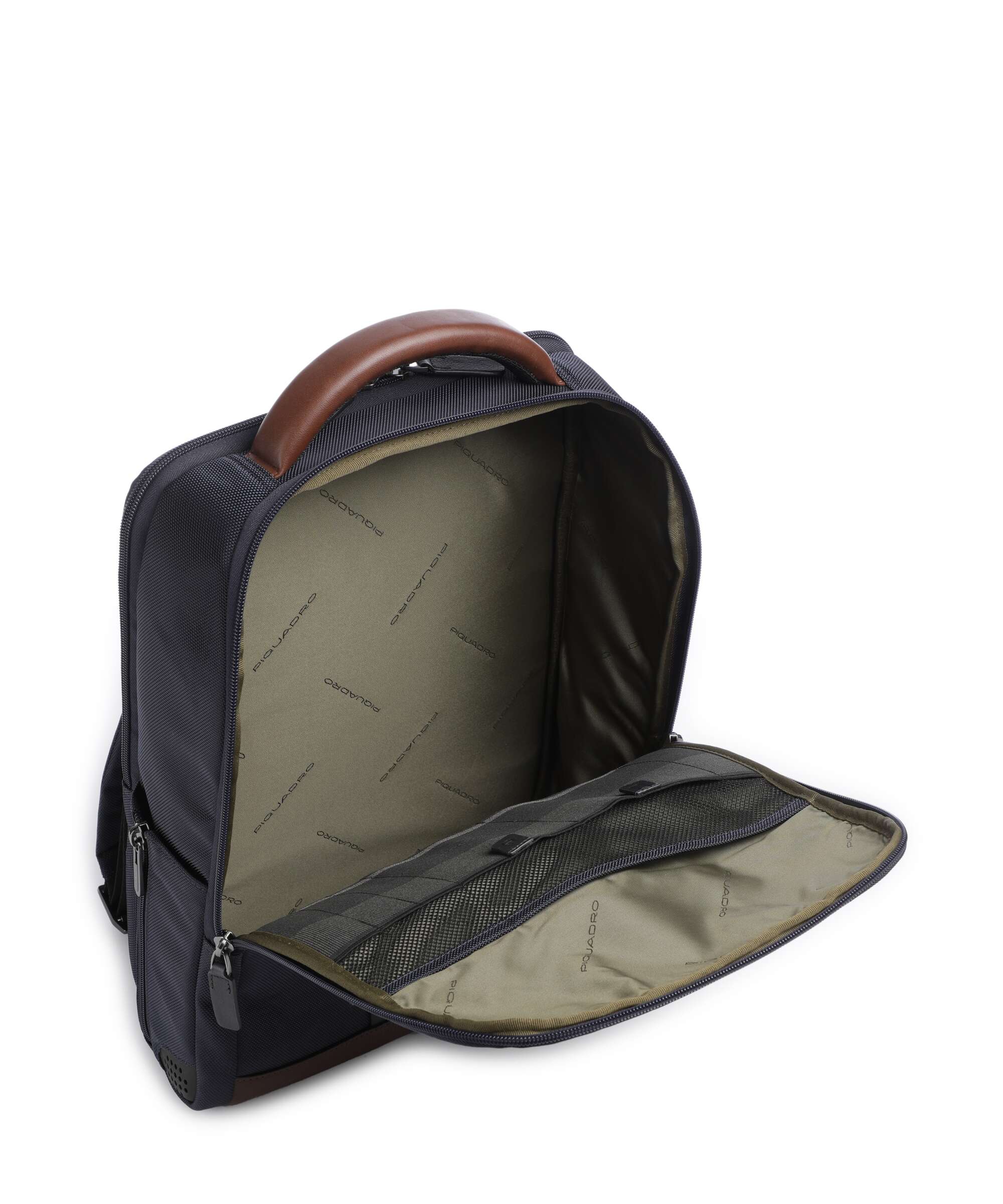 Piquadro Brief 2 Backpack blue/cognac - Image 6