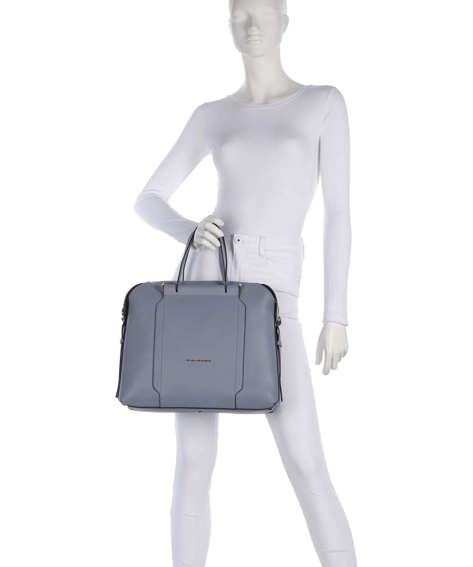 Piquadro Circle Briefcase light blue - Image 3