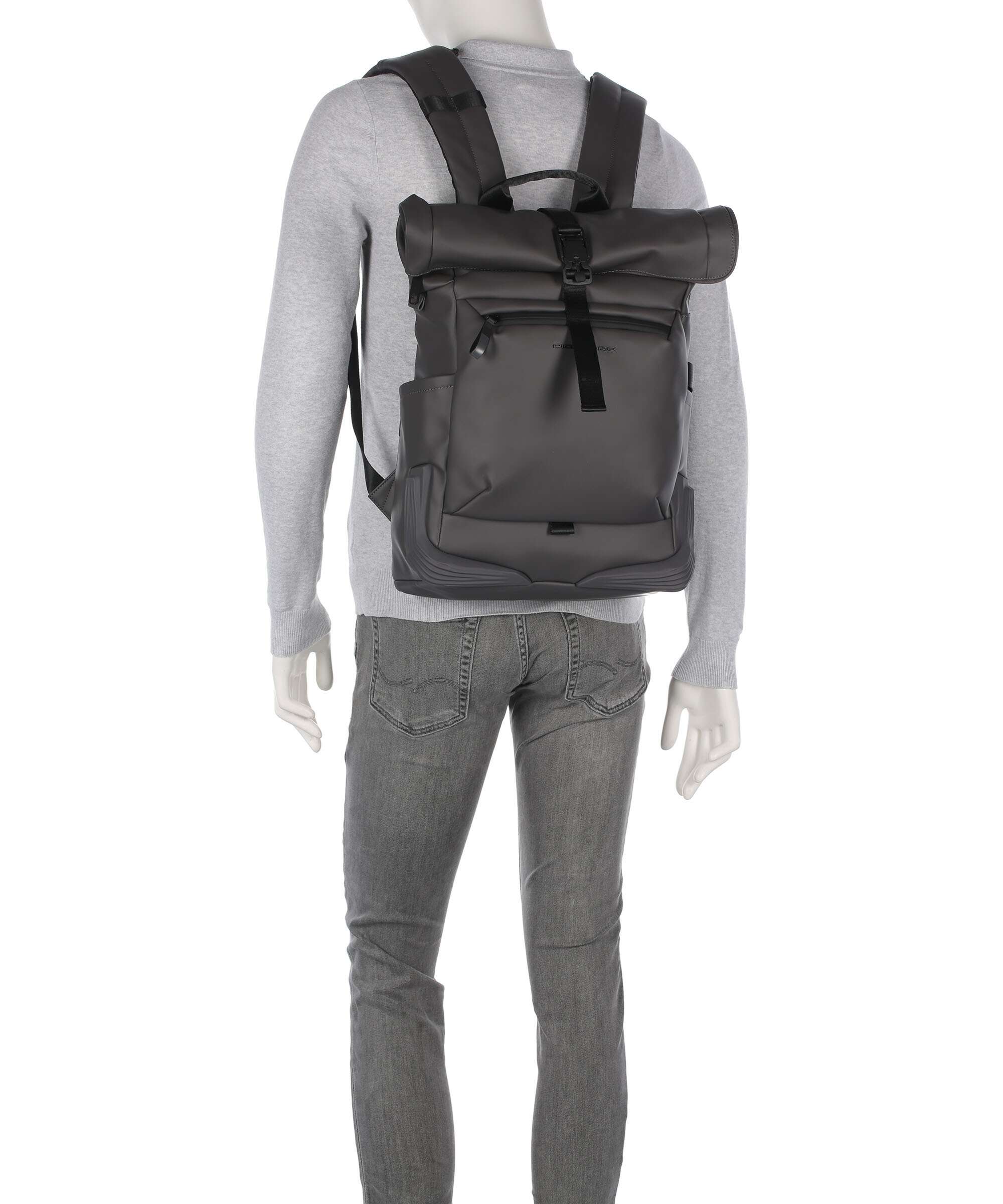 Piquadro Corner 2.0 Rolltop backpack grigio - Image 3