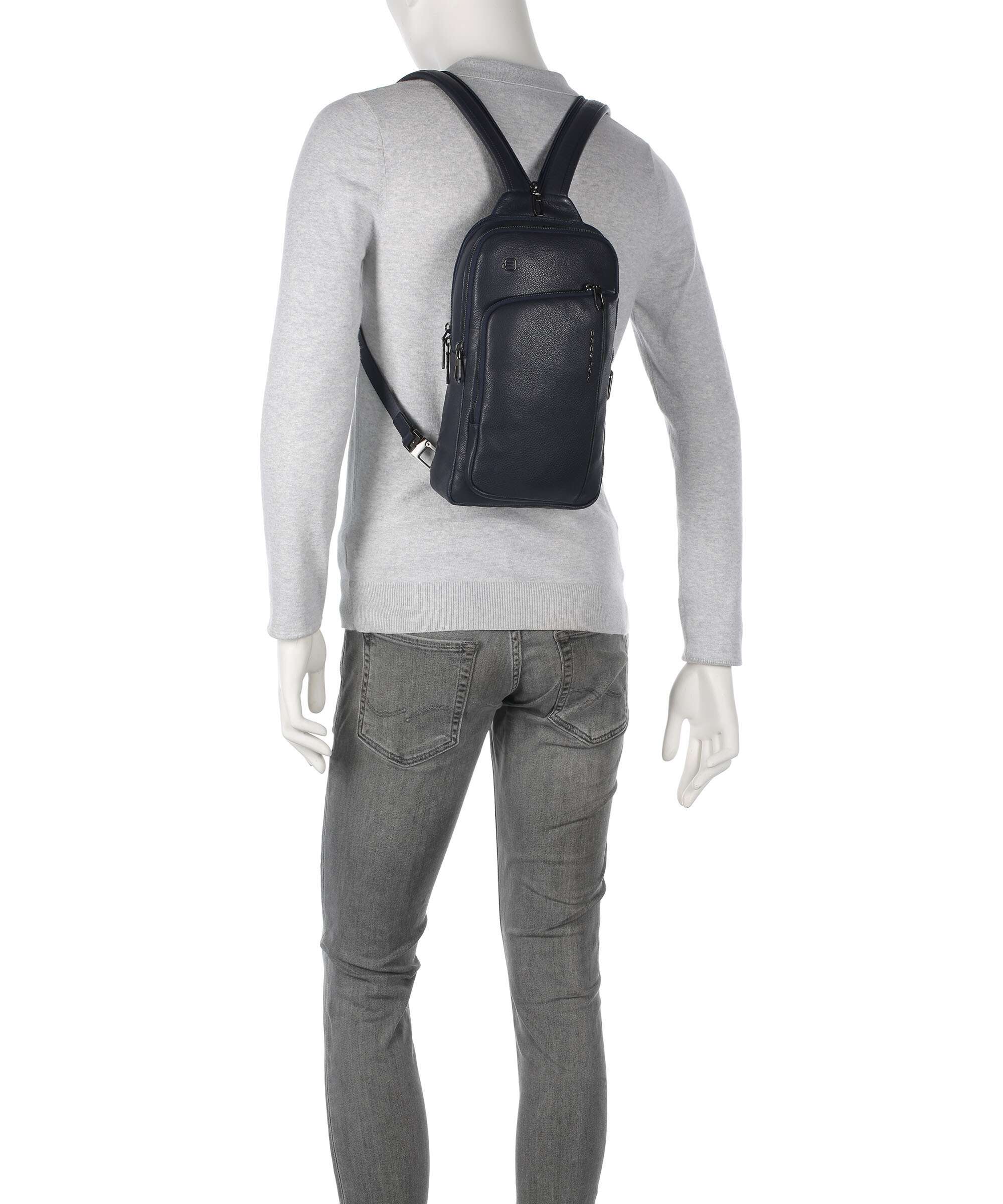 Piquadro S134 Sling bag blue - Image 4