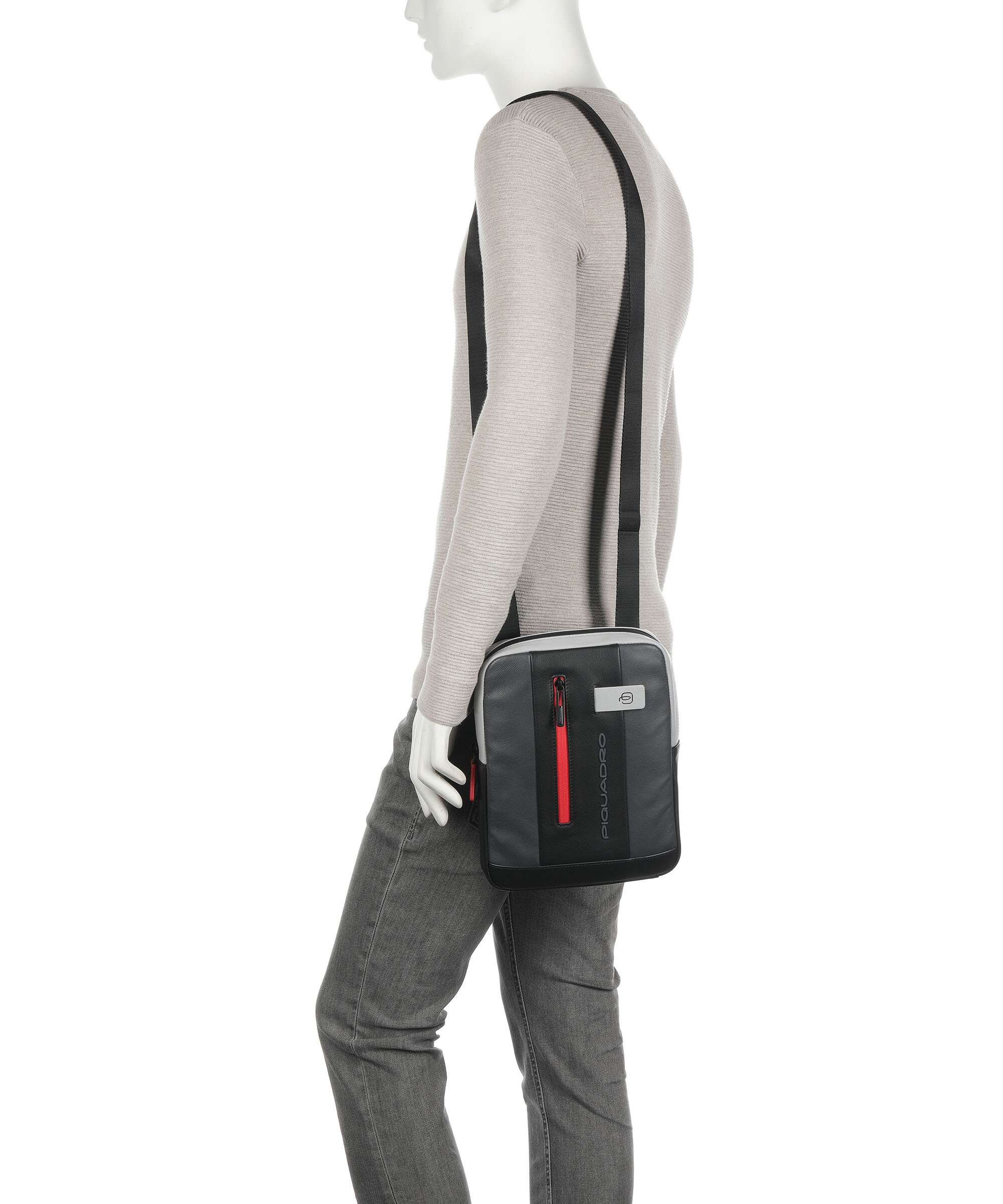 Piquadro Urban Crossbody bag grey/black - Image 3