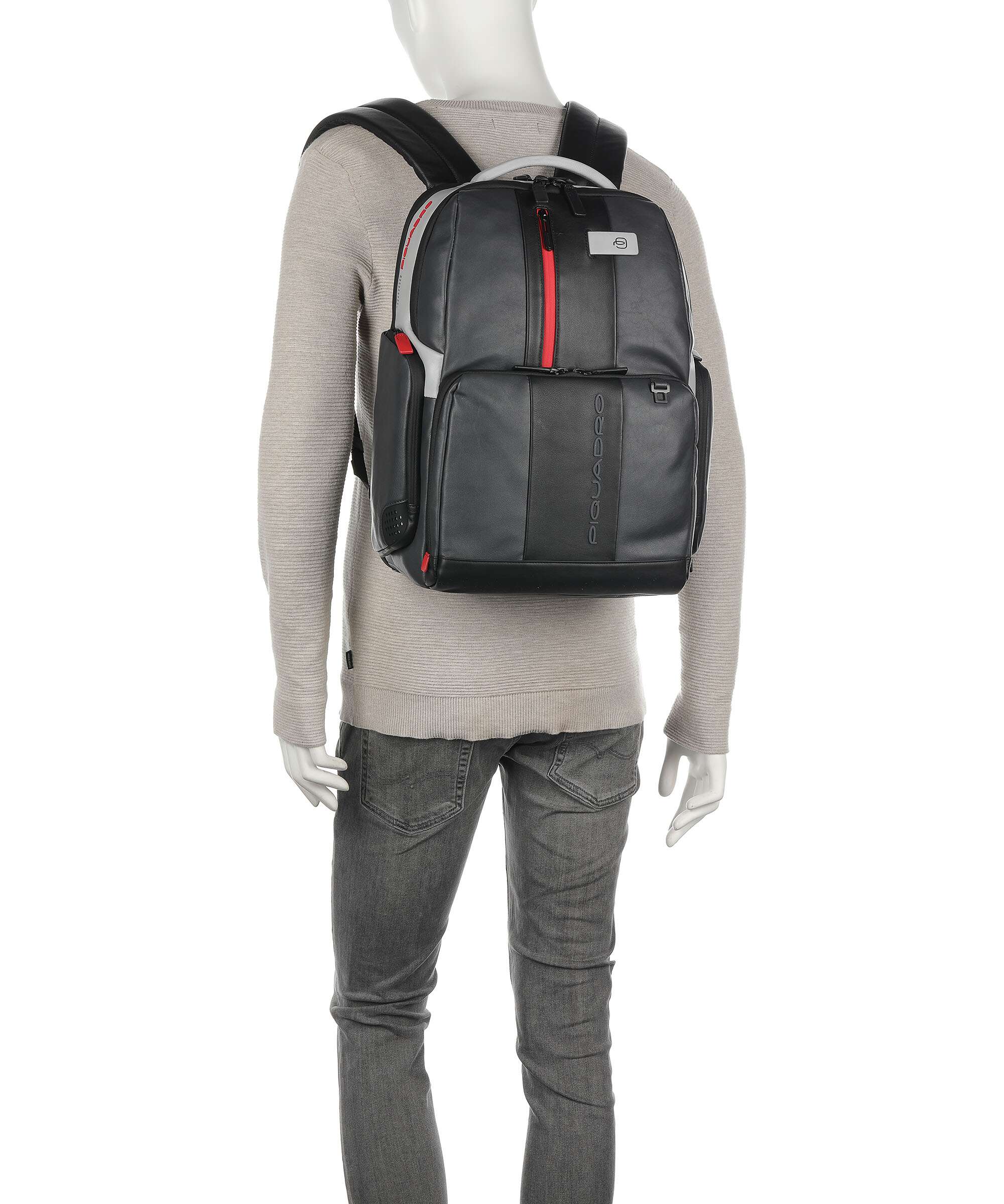 Piquadro Urban Laptop backpack grau/schwarz - Image 3