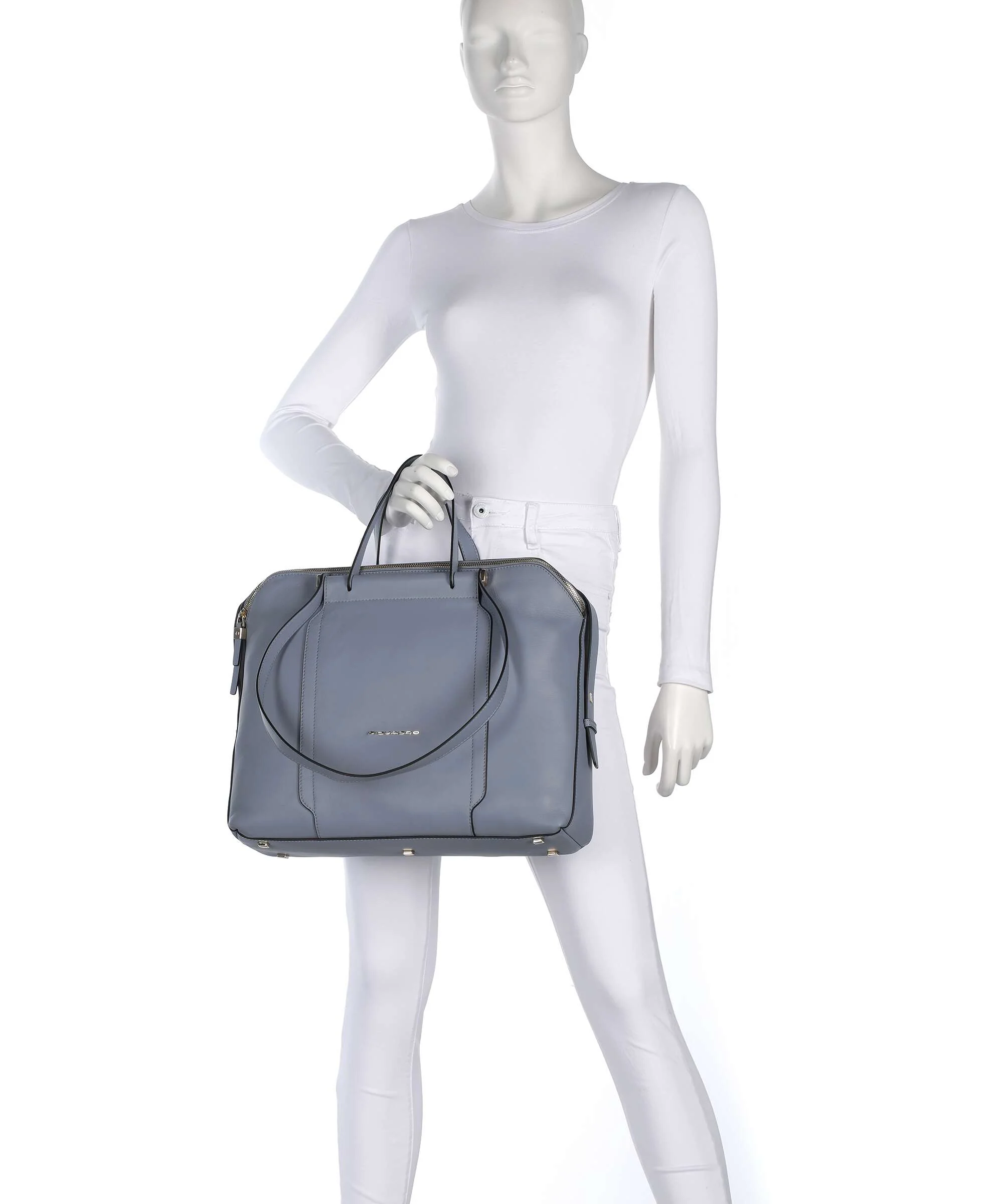 Piquadro W92T Tote bag light blue - Image 3