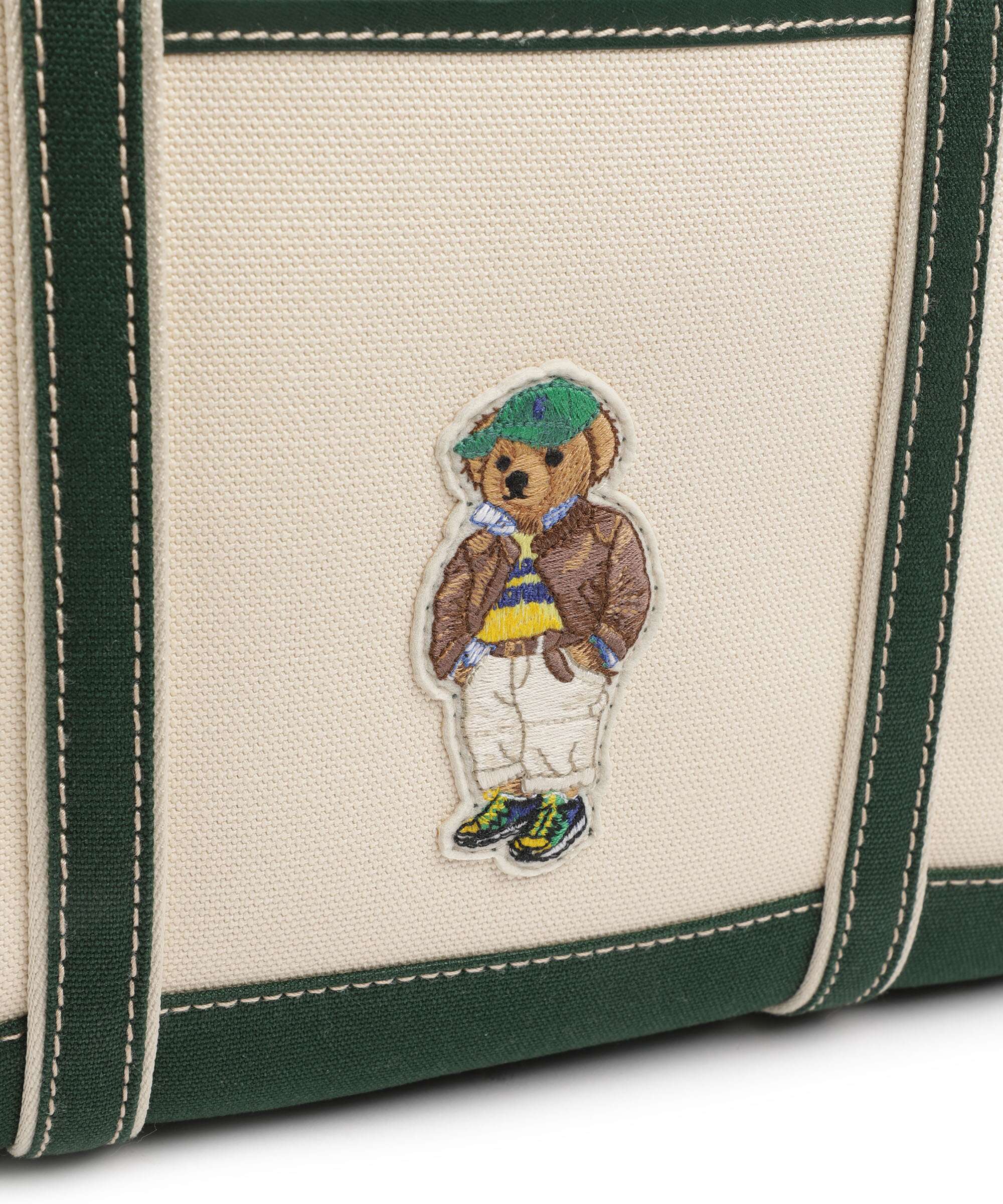Polo Ralph Lauren Bear Fall Tote bag ecru/northwest pine - Image 4