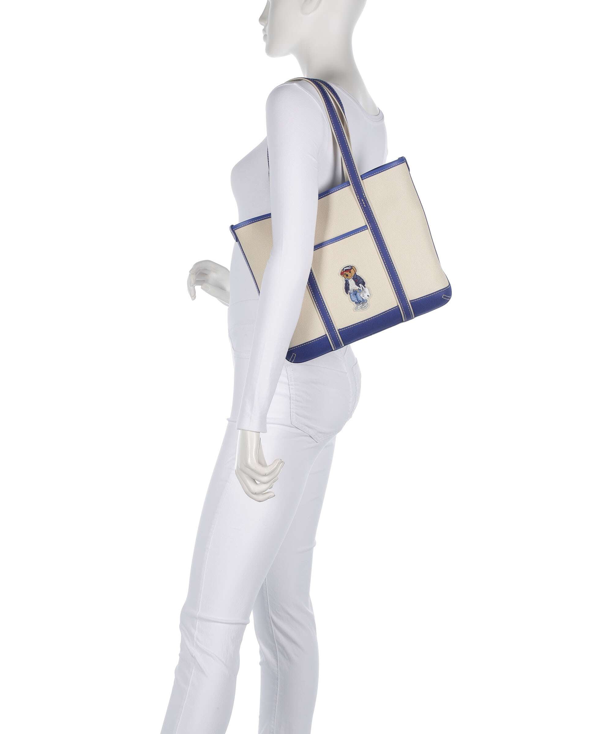 Polo Ralph Lauren Bear Spring Tote bag ecru/ indigo sky - Image 3