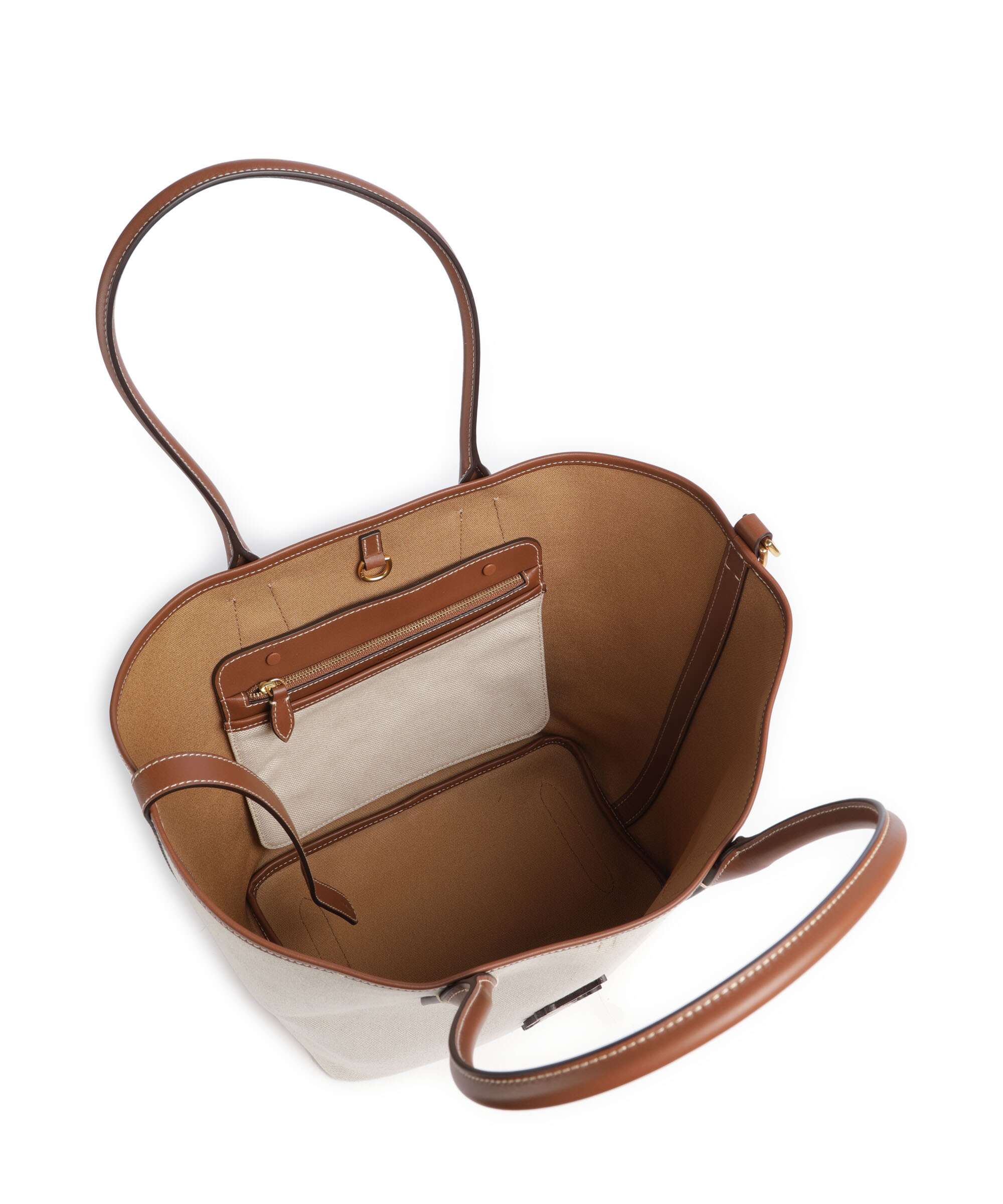 Polo Ralph Lauren Bellport Medium Tote bag natural/cuoio - Image 6
