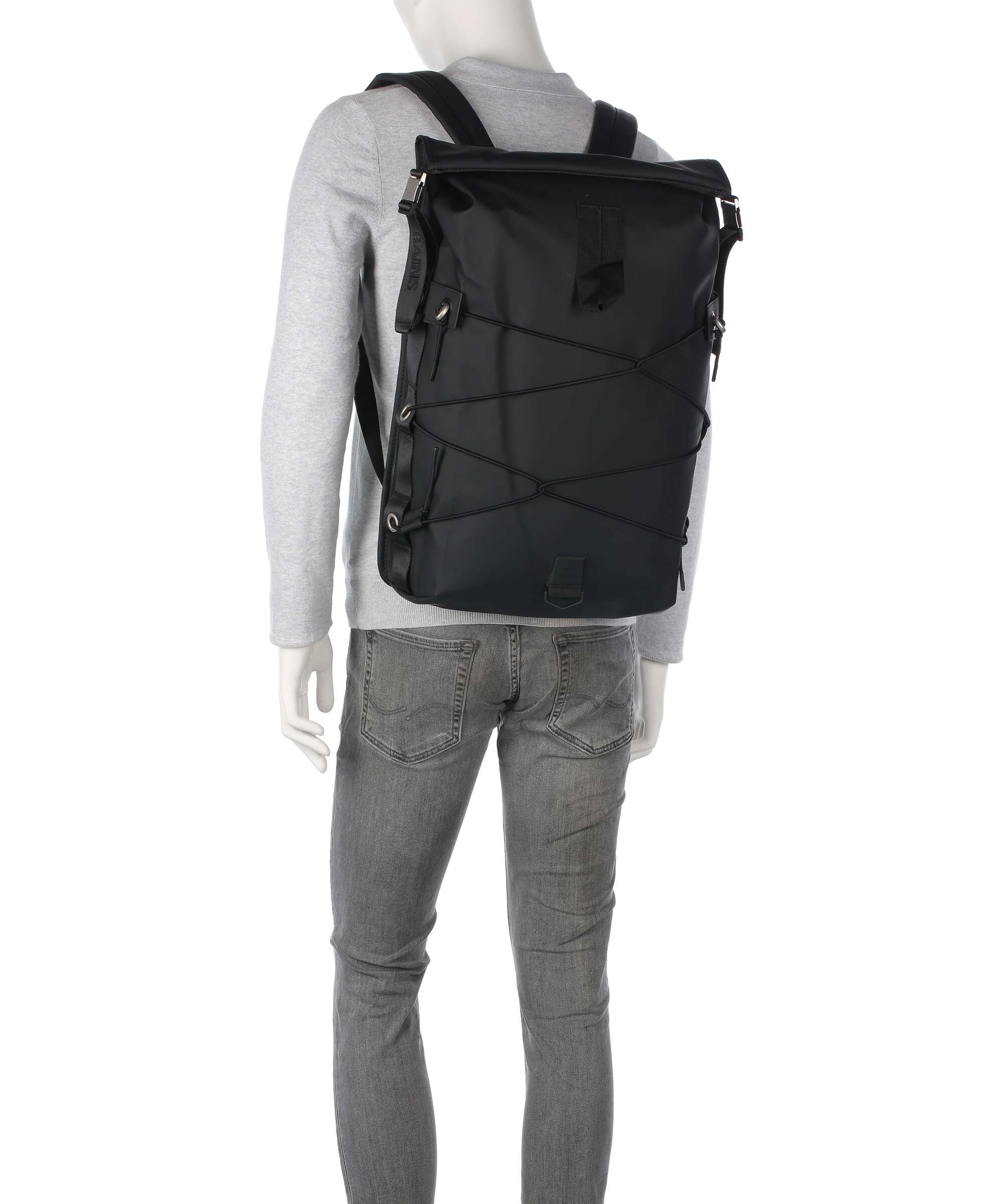 Rains Trail Cord Rolltop backpack black - Image 3
