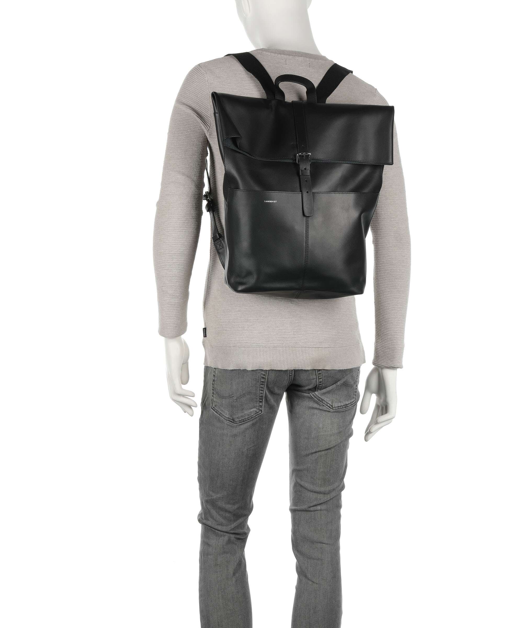 Sandqvist Everyday Originals Antonia Rolltop backpack black - Image 4