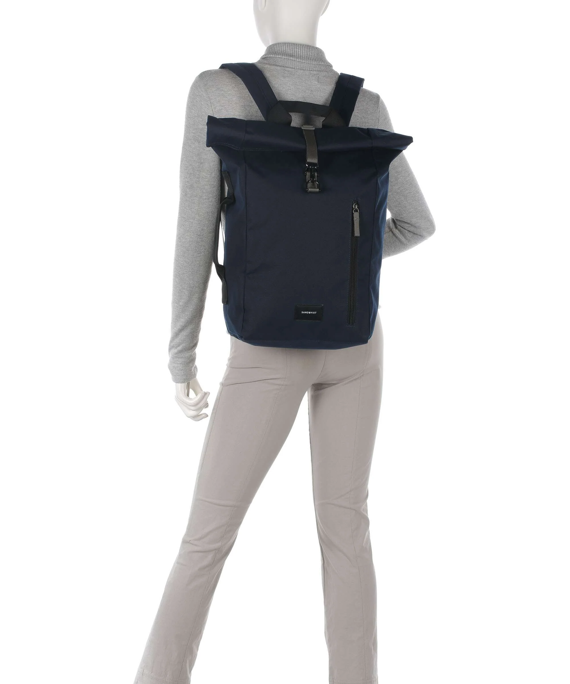 Sandqvist Ground Dante Vegan Rolltop backpack black - Image 3