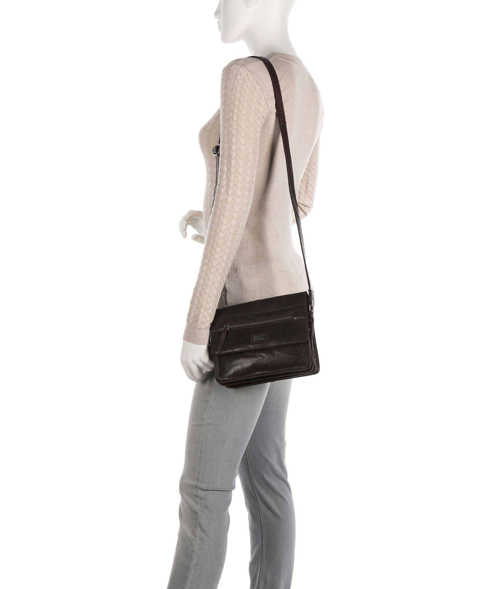 Spikes & Sparrow Bronco Crossbody bag dark brown - Image 3