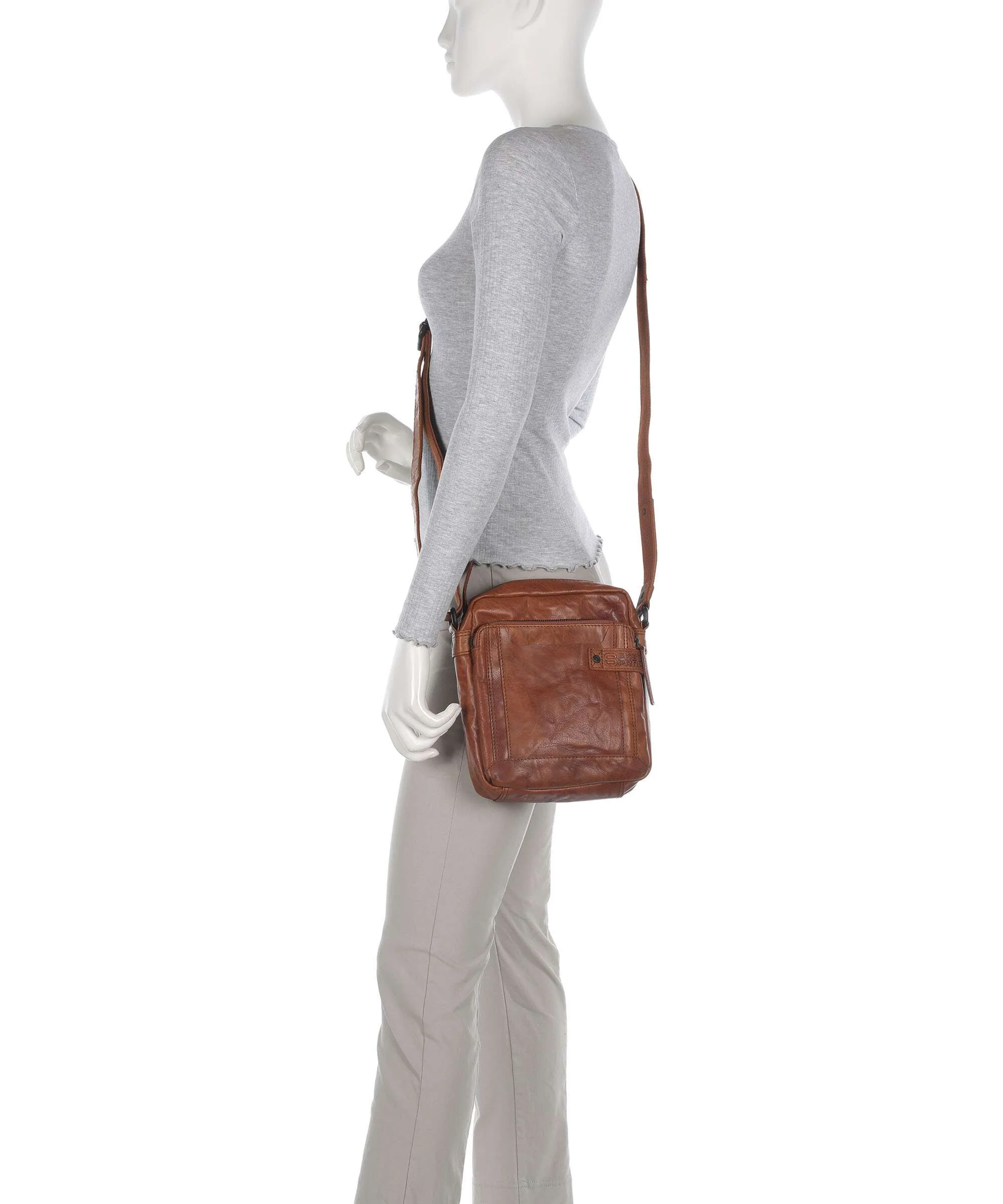 Spikes & Sparrow Bronco Izac Crossbody bag brandy - Image 3