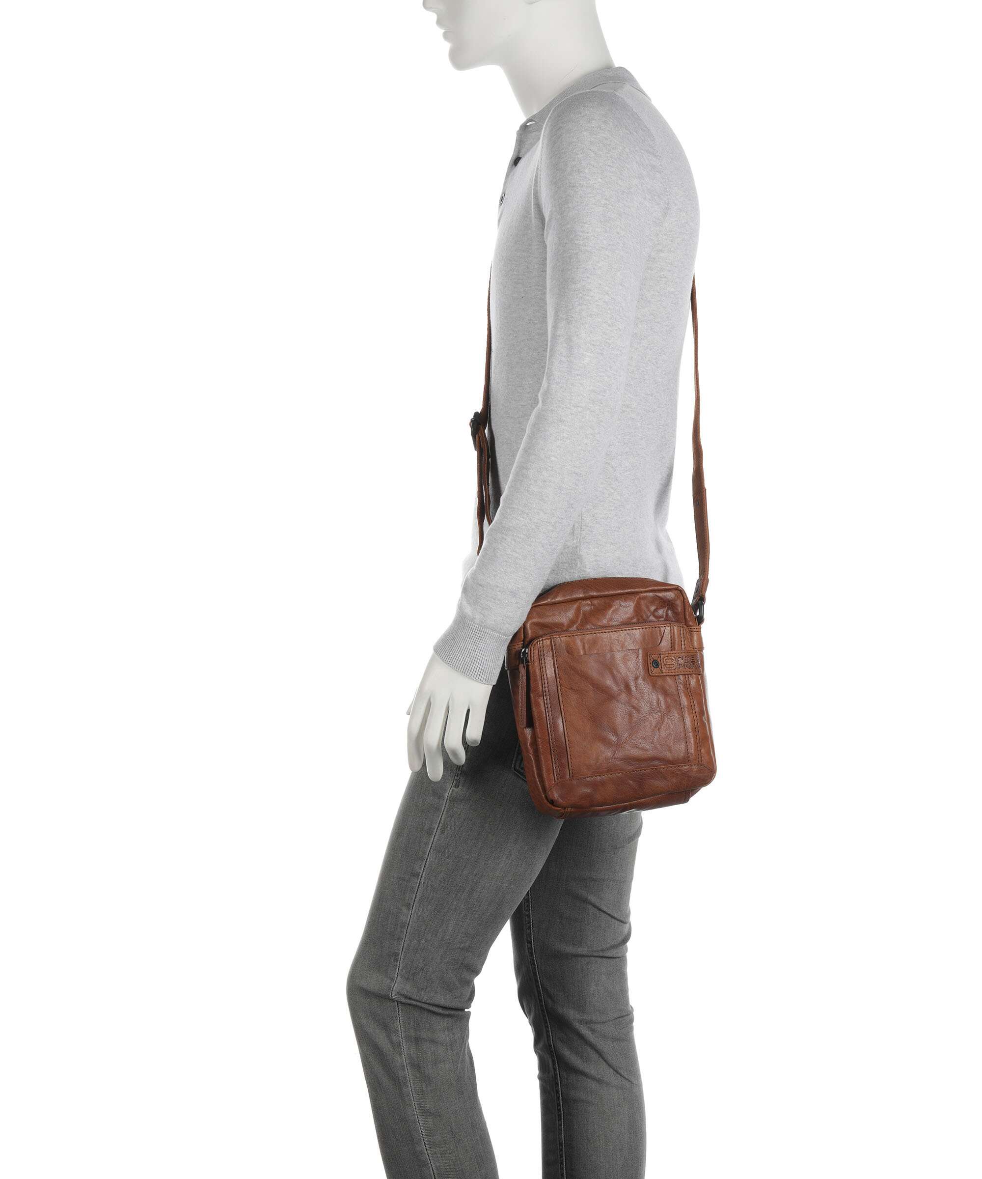 Spikes & Sparrow Bronco Izac Crossbody bag brandy - Image 4