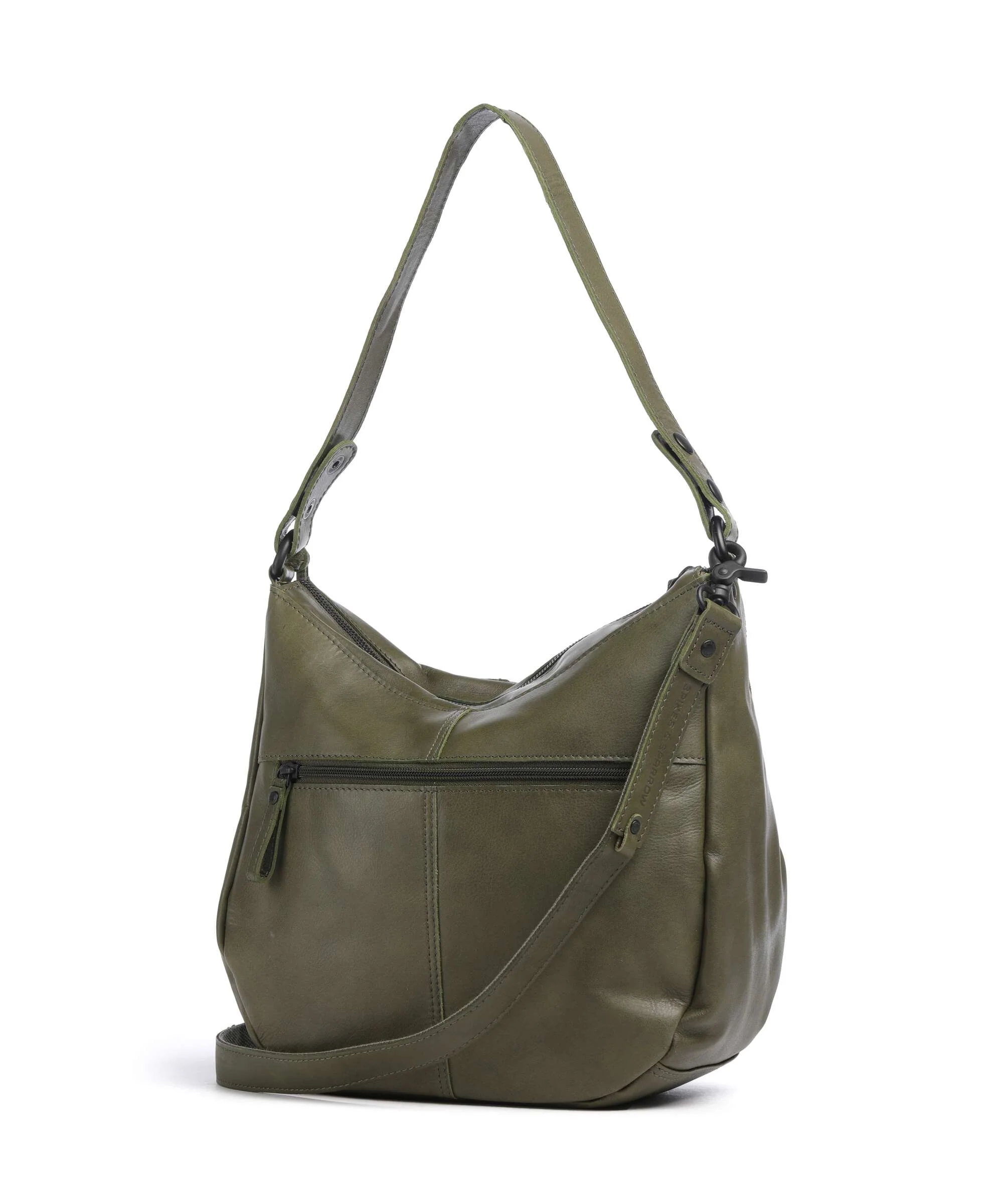 Spikes & Sparrow Suede Mix Natalia Hobo bag green - Image 2