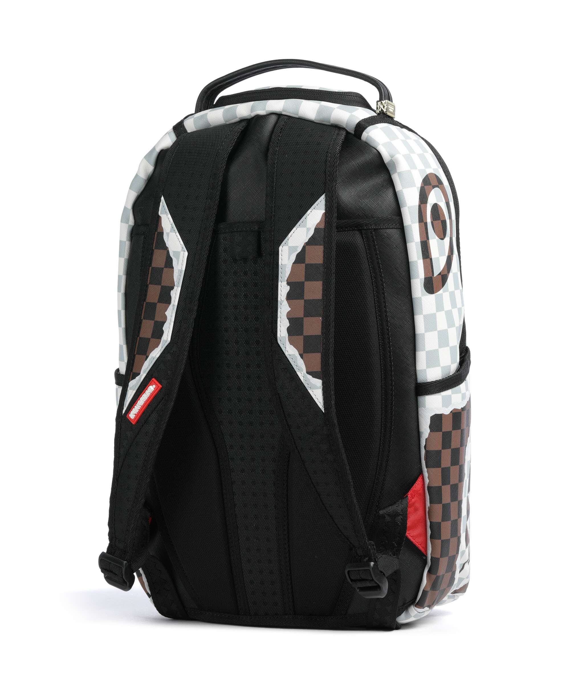 Sprayground Cream And Brown Tear Check Backpack multicolour - Image 2