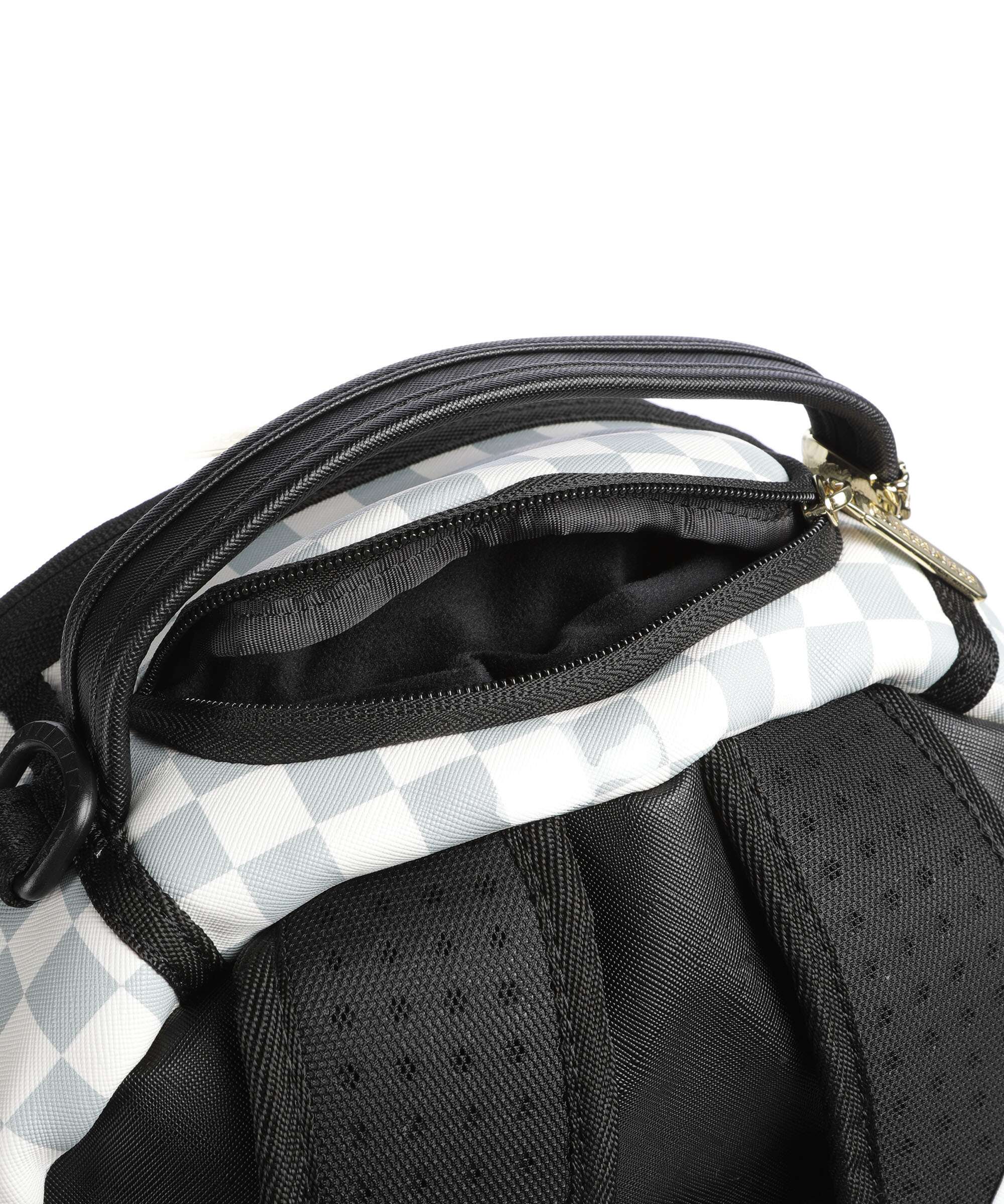 Sprayground Cream And Brown Tear Check Backpack multicolour - Image 4