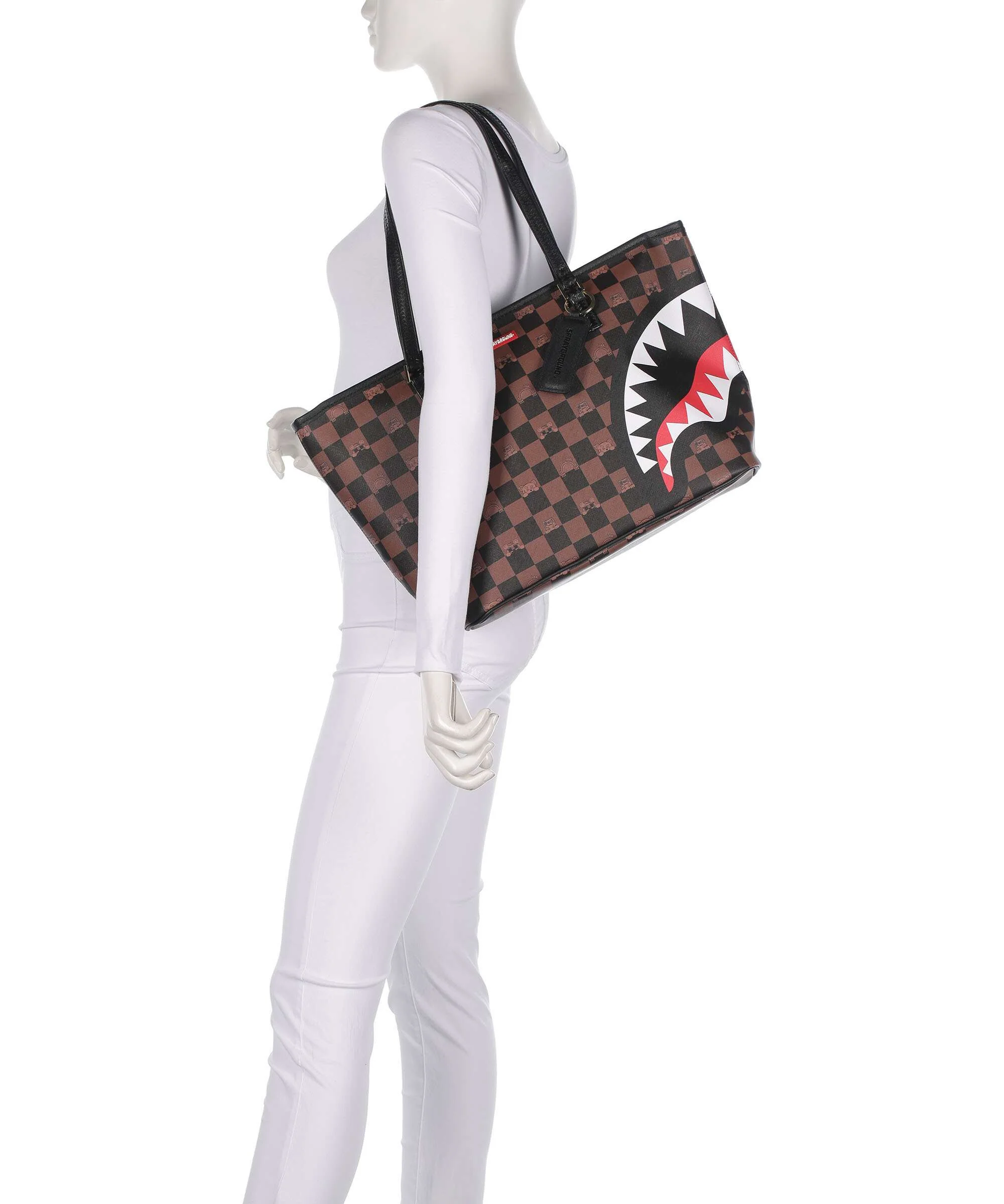 Sprayground Peeking Character Check Tote bag multicolour - Image 3