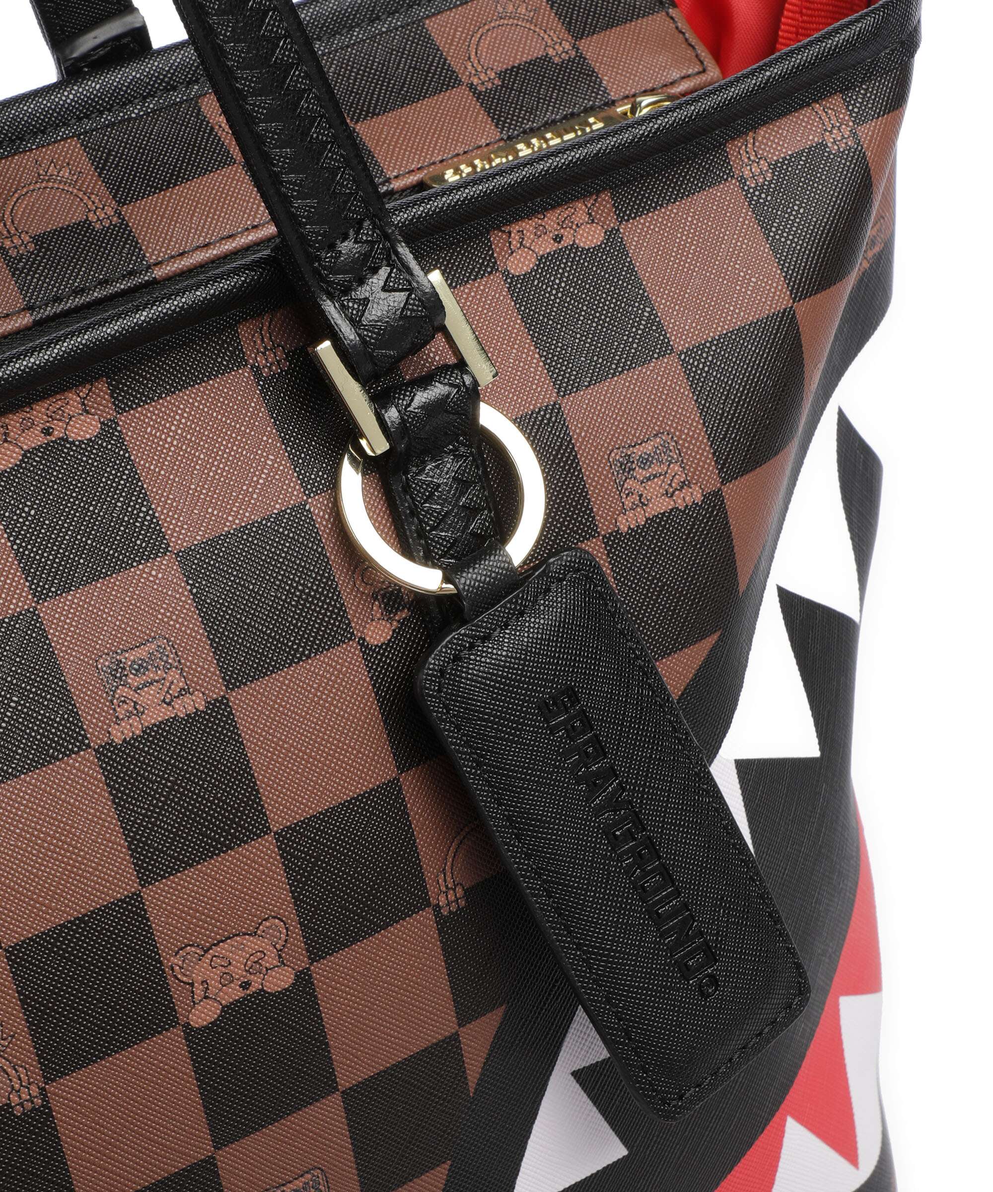 Sprayground Peeking Character Check Tote bag multicolour - Image 4