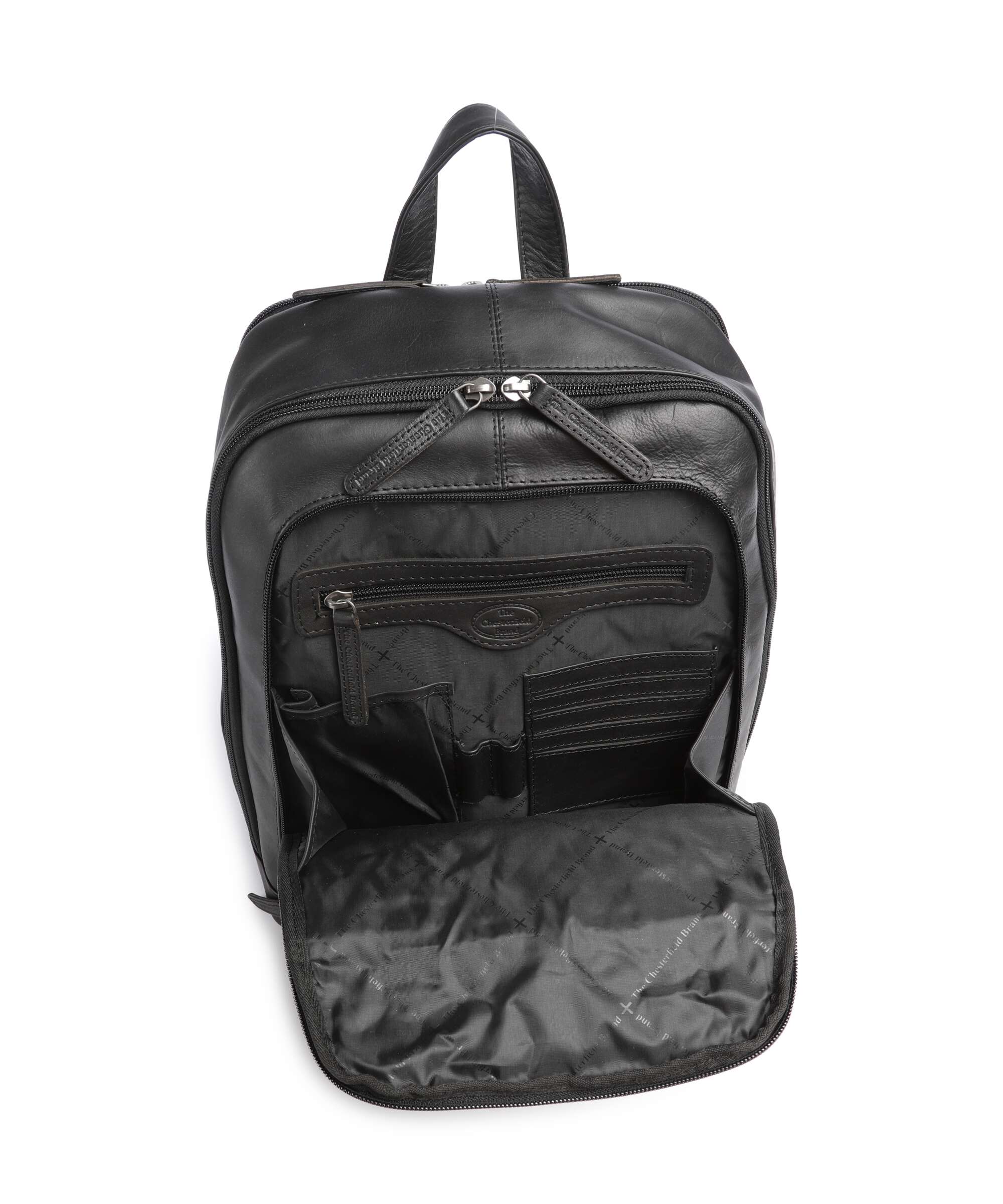 The Chesterfield Brand Cow Wax Pull Up Detroit Backpack black - Image 5