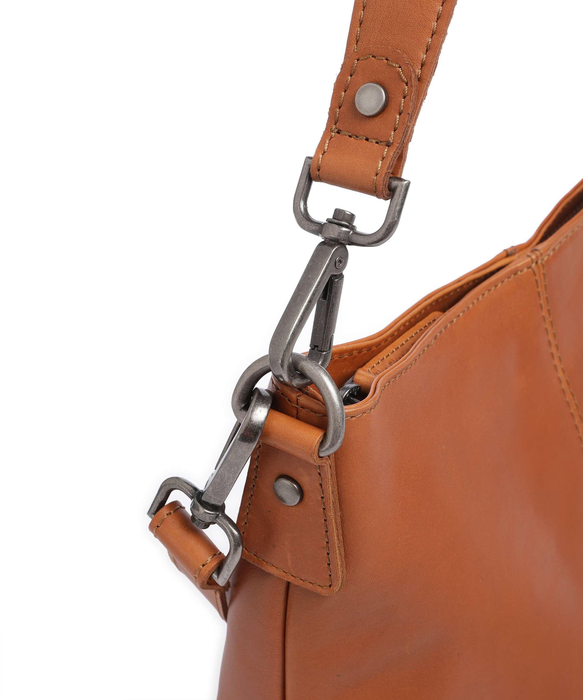 The Chesterfield Brand Cow Wax Pull Up Jen Hobo bag cognac - Image 4