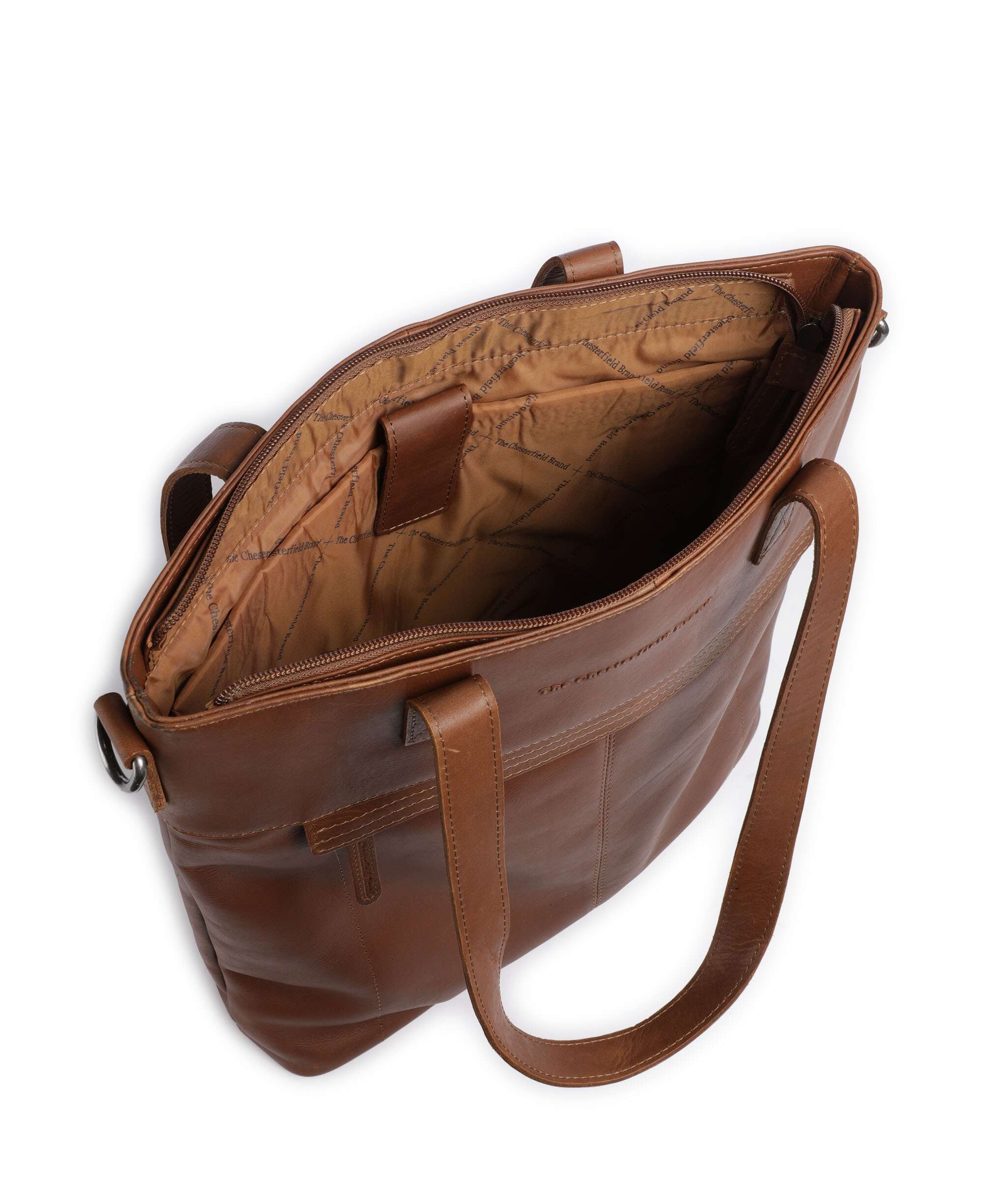 The Chesterfield Brand Cow Wax Pull Up Nunavik Tote bag cognac - Image 6