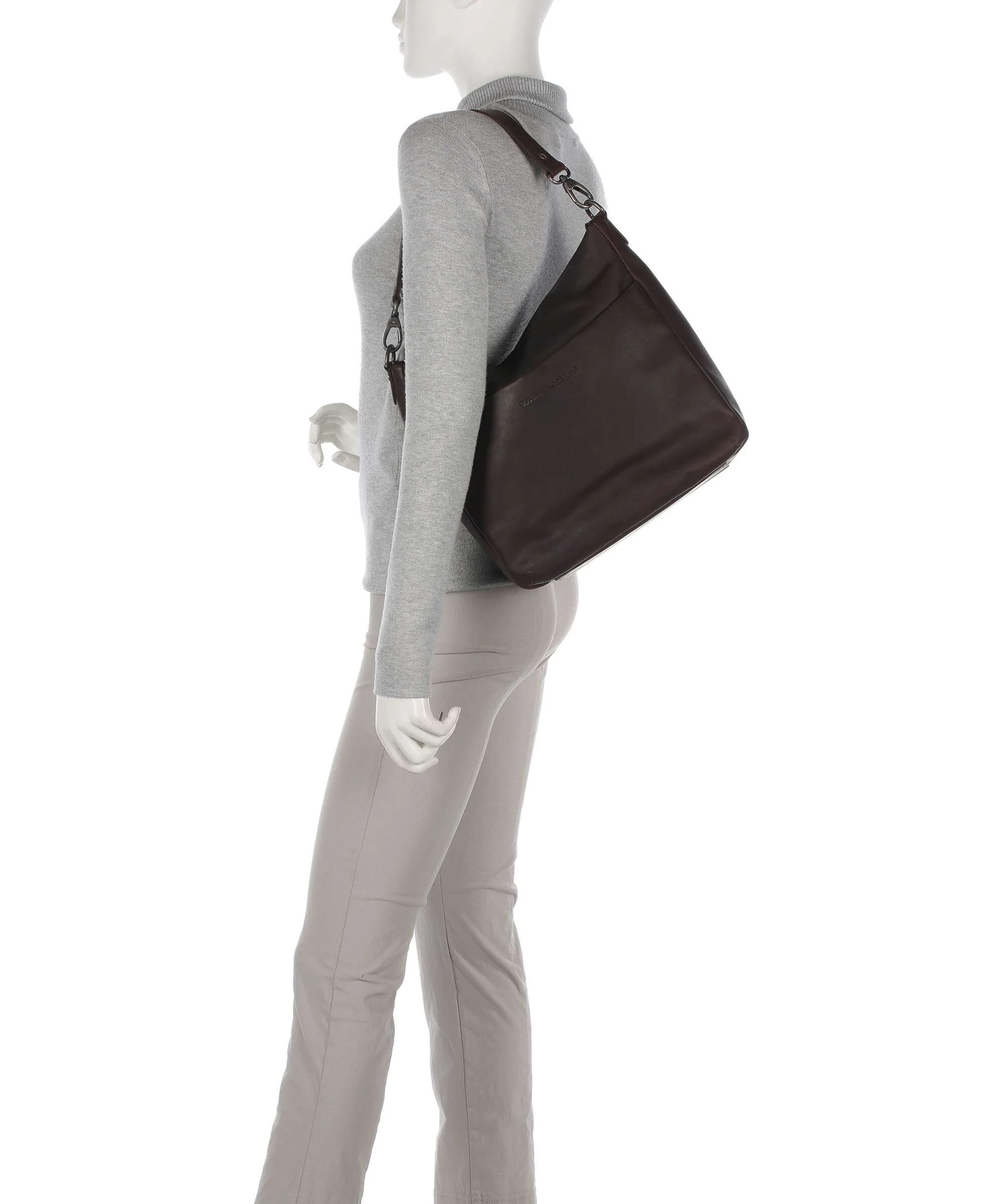 The Chesterfield Brand Cow Wax Pull Up Regina Hobo bag brown - Image 3