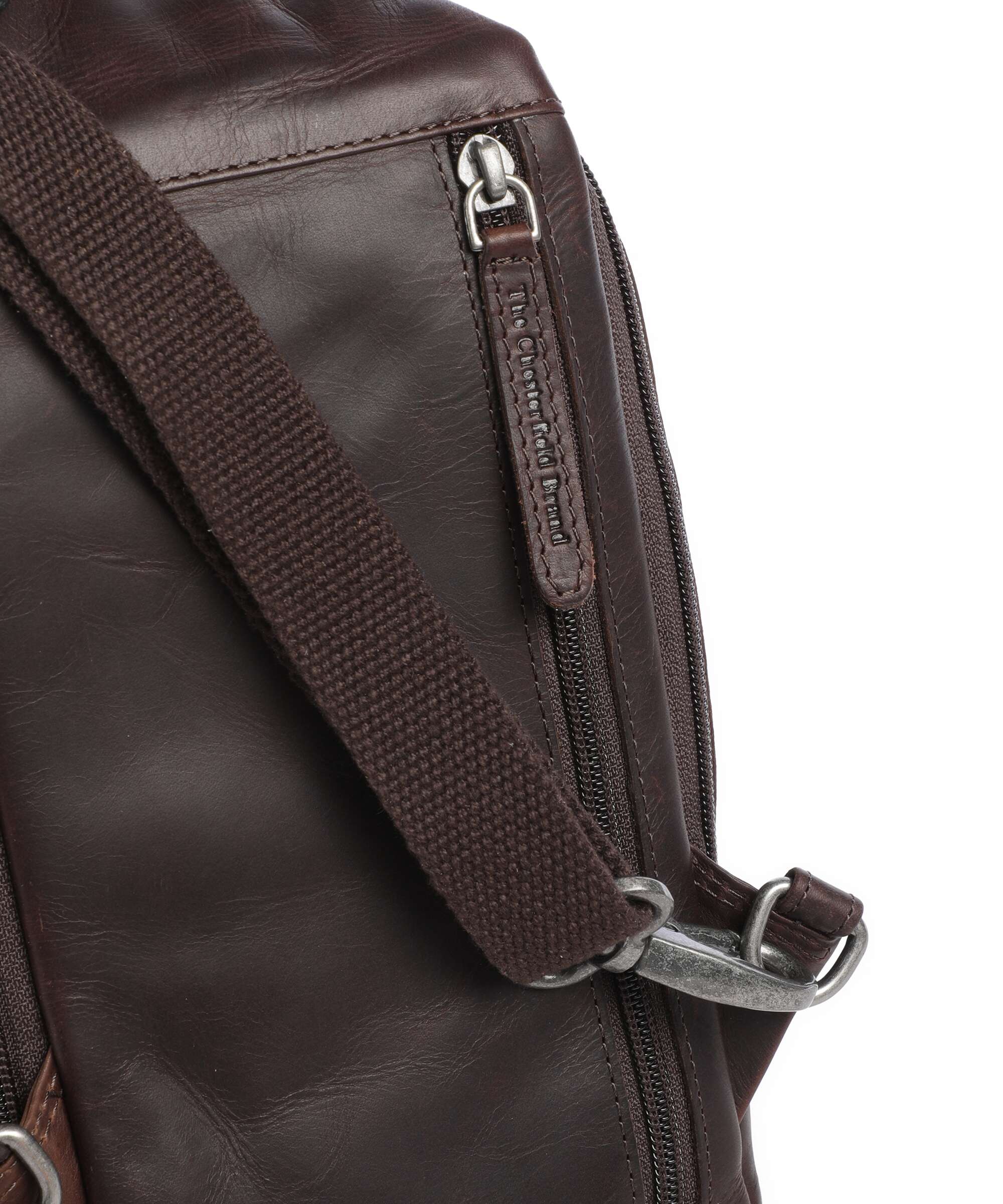 The Chesterfield Brand Cow Wax Pull Up Riga Sling bag brown - Image 5
