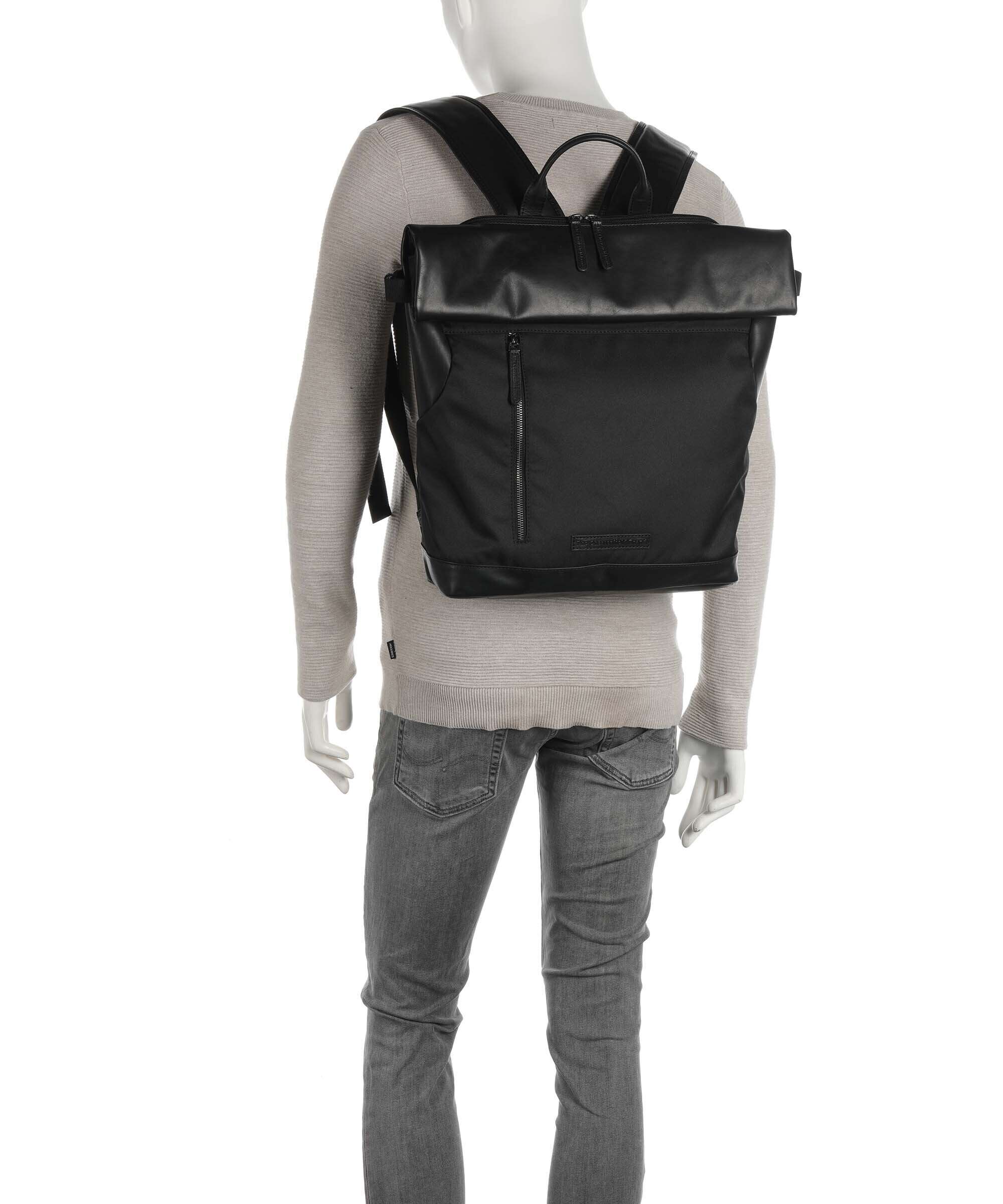 The Chesterfield Brand Fusion Bornholm Rolltop backpack black - Image 3
