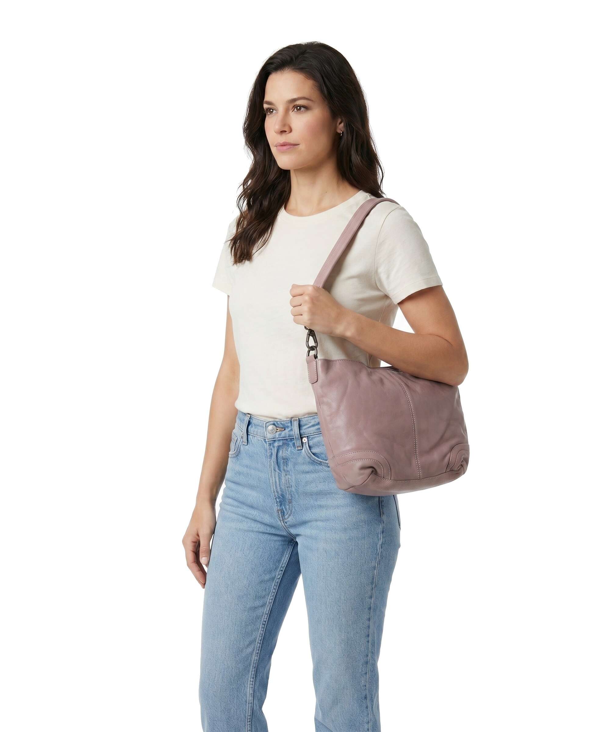 The Chesterfield Brand Washed Waxed Cow Lucy Shoulder bag lavender lilac - Image 3