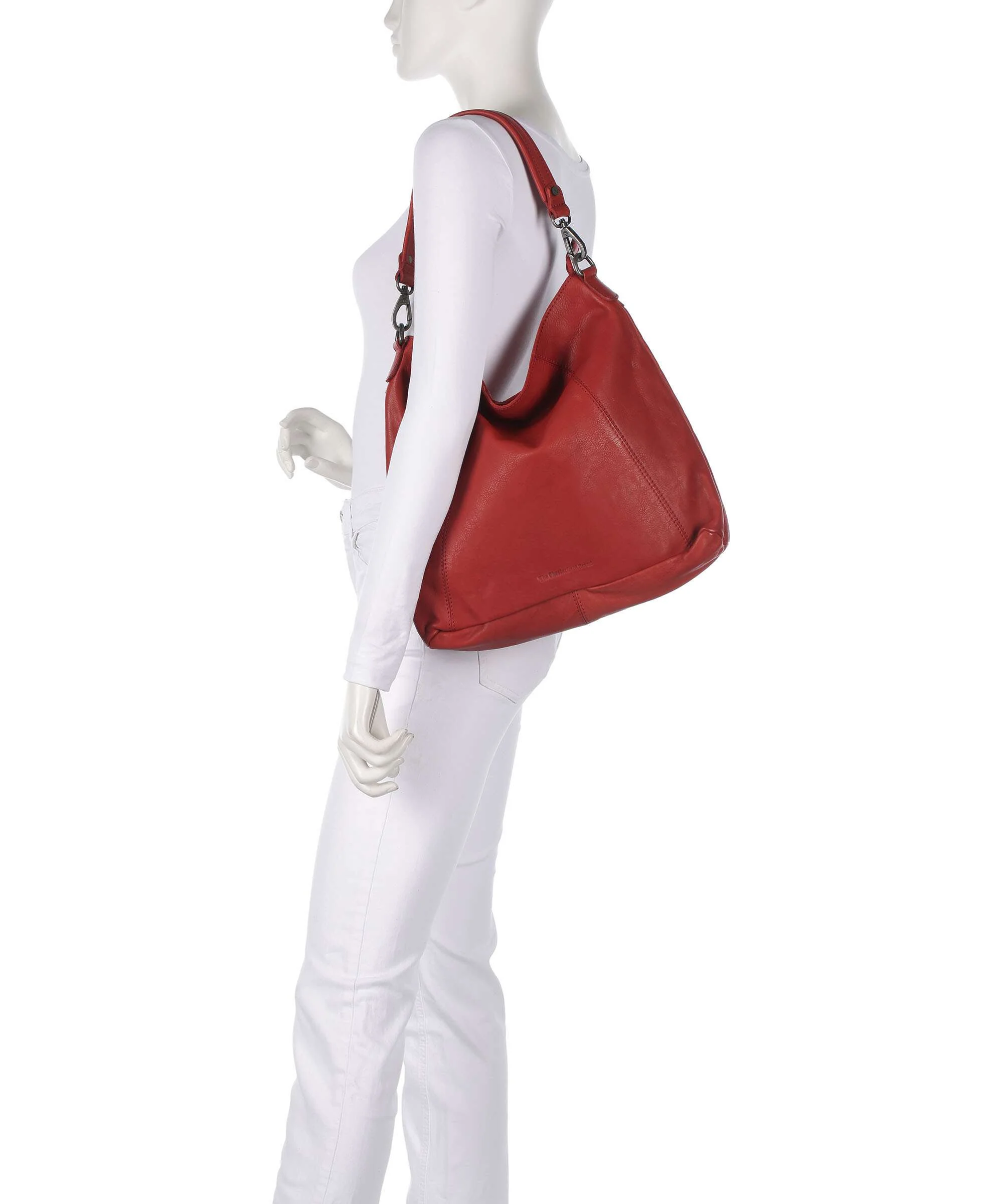 The Chesterfield Brand Washed Waxed Cow Sintra Hobo bag red - Image 3