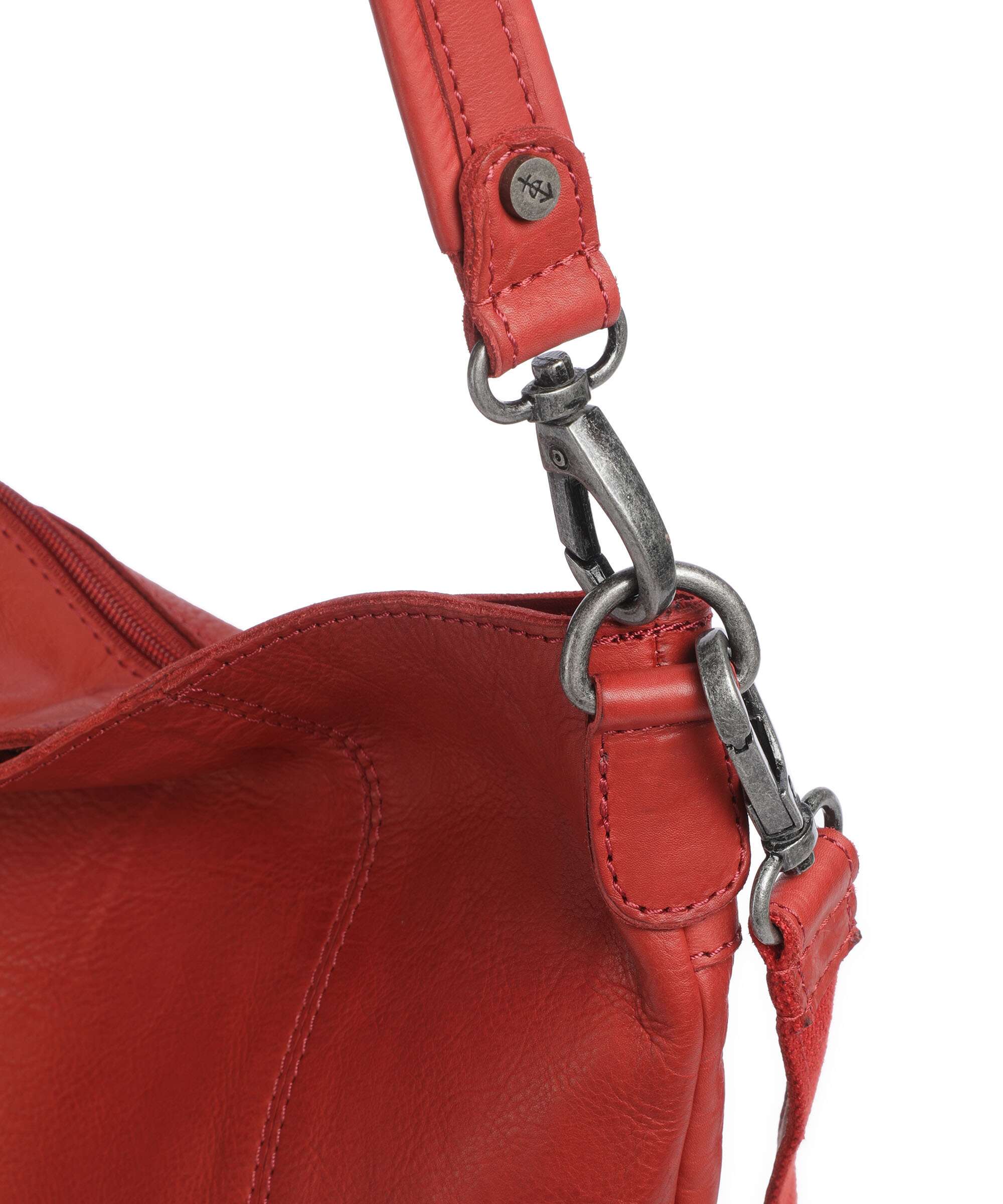 The Chesterfield Brand Washed Waxed Cow Sintra Hobo bag red - Image 4